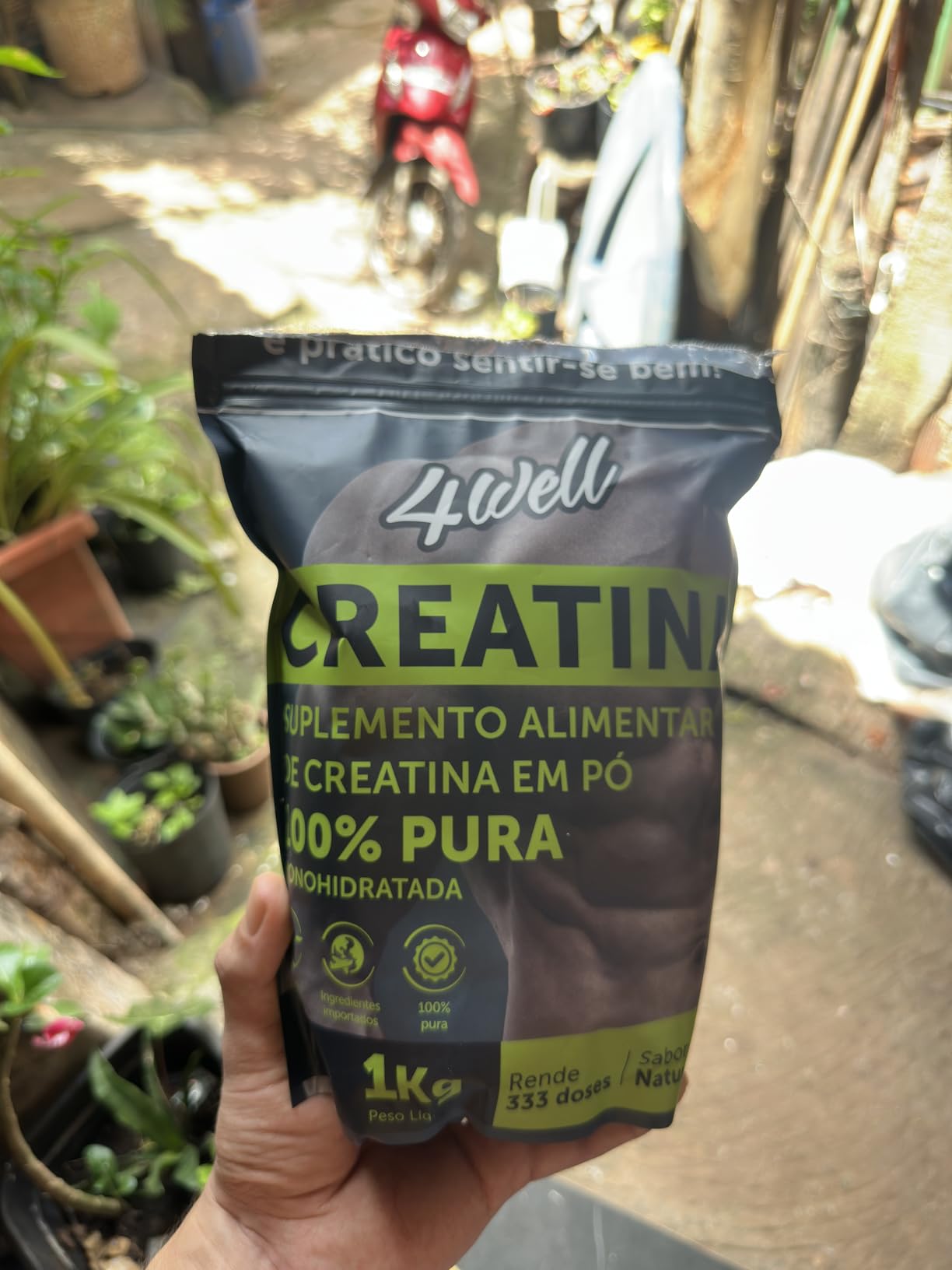 Creatina Monohidratada 4well 1Kg Sabor Natural