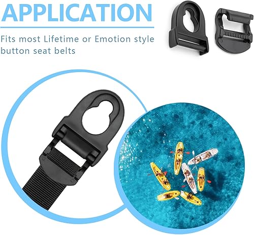 Miniatura 3 de Clip de reparación de asiento de kayak, kit de repuesto de clips de asiento de kayak, ganchos de asiento de repuesto para kayak, kit de reparación