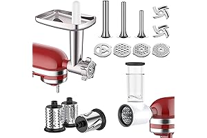 KitchenAid Meat Grinder Attachment, Cofun Metal Meat Grinder and Slicer Shredder Set...