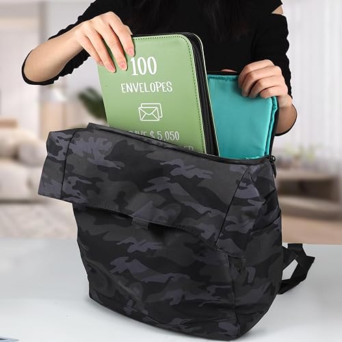 Miniatura 7 de 100 sobres desafío de ahorro de dinero, carpeta de desafío de 100 sobres, manera fácil y divertida de ahorrar $5,050, carpeta de presupuesto con