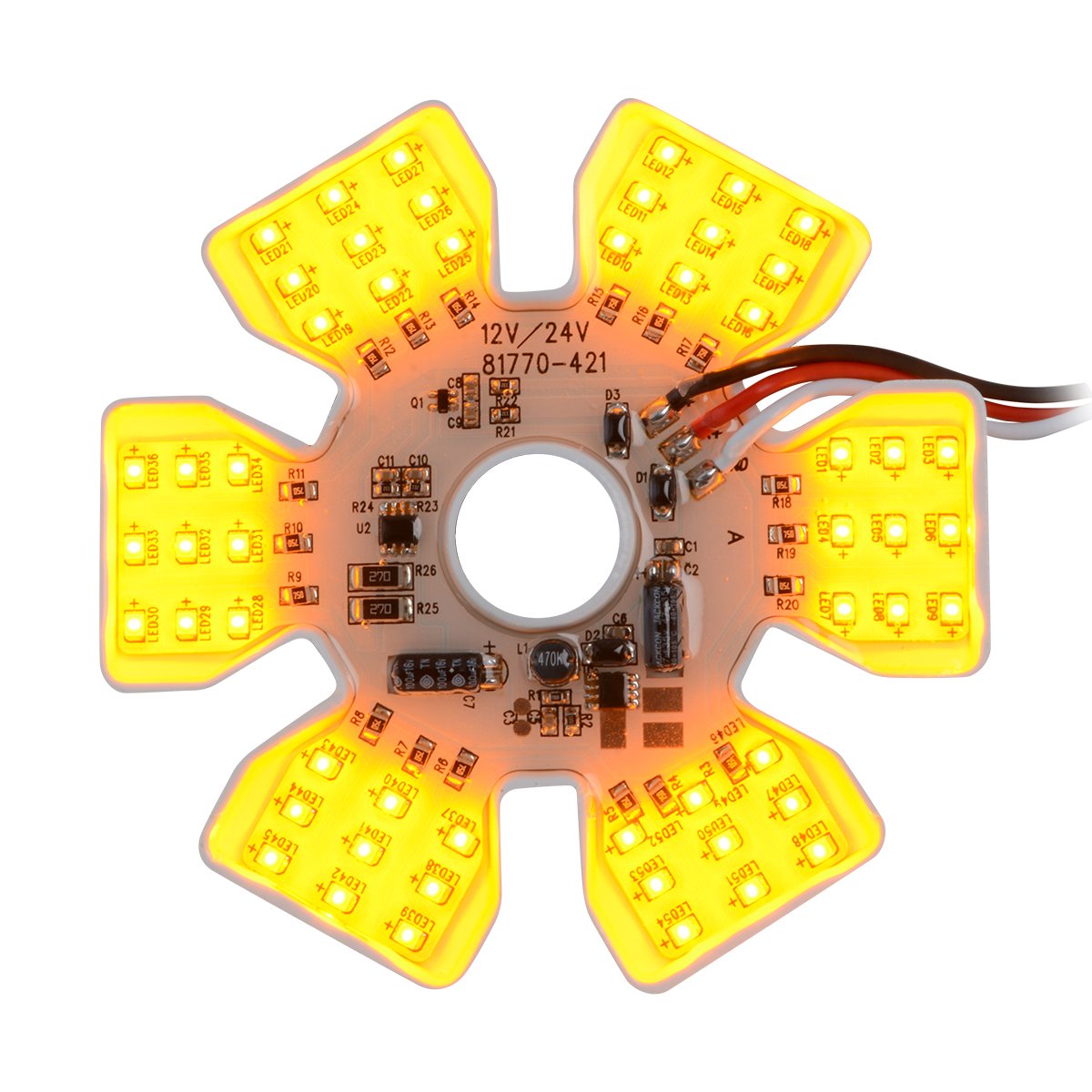 Amazon.com: GG Grand General 81775 Amber Ultra-Thin Hex Style Dual