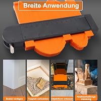 MECHEER Kontúrmérő Készlet Zárral 25+12 cm - Profilmásoló Sablon Laminált Padlóhoz, Szőnyeghez, Fához - Asztalos Jelölő Eszköz Férfiaknak 6