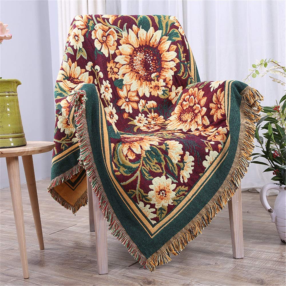アウトドア寝具 ABCD FLEURS tassel sofa blanket Amazon.com