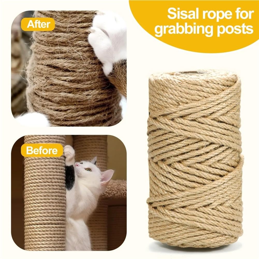 Corda di iuta, Corda di juta 6mm fibra naturale, adatta for artigianato, giardinaggio, imballaggio, varie lunghezze disponibili(10m length)