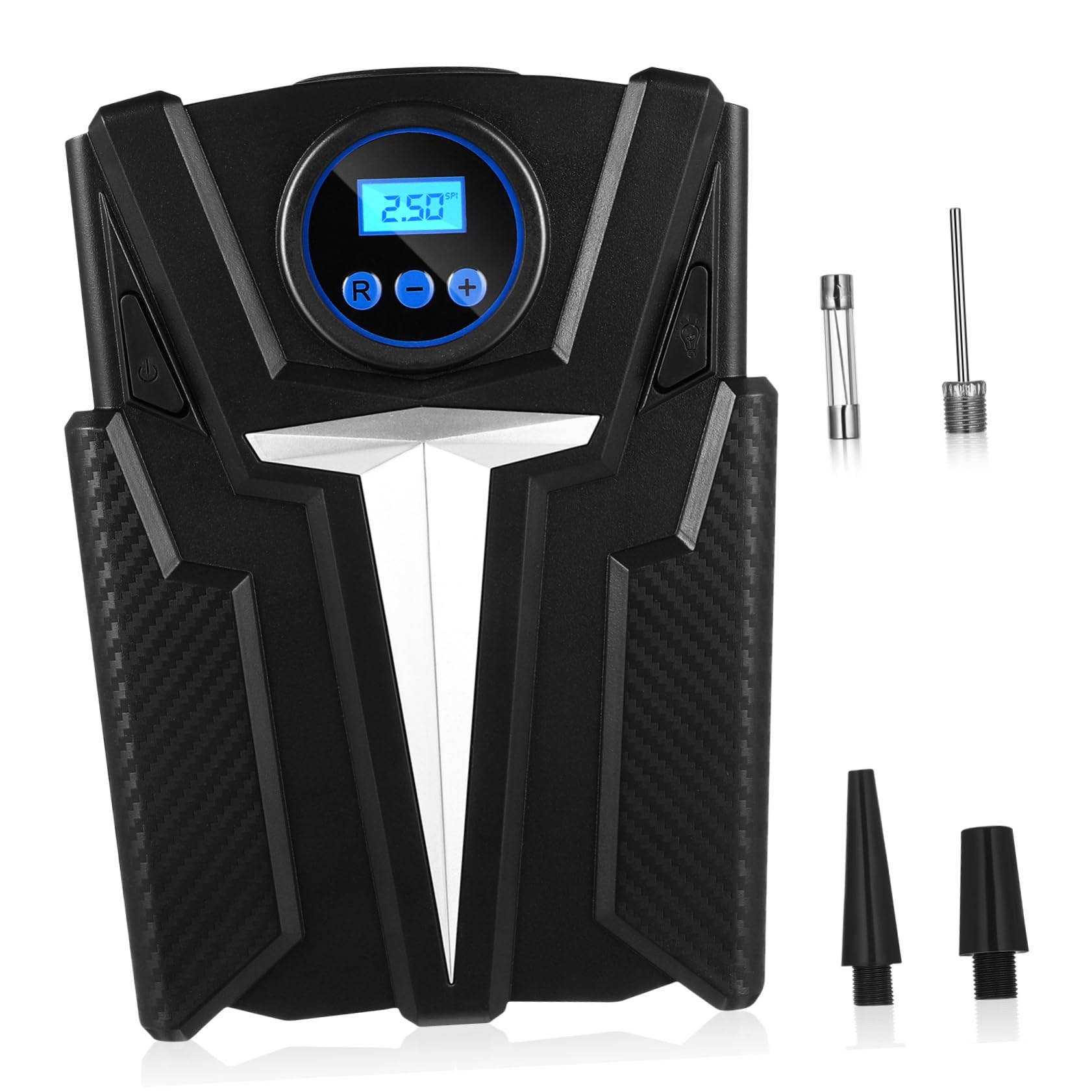 OUNONA Inflador de Neumáticos Compresor de Aire Portátil para Coche Bomba de Aire con Pantalla Digital y Luz para Inflar Ruedas de Coche