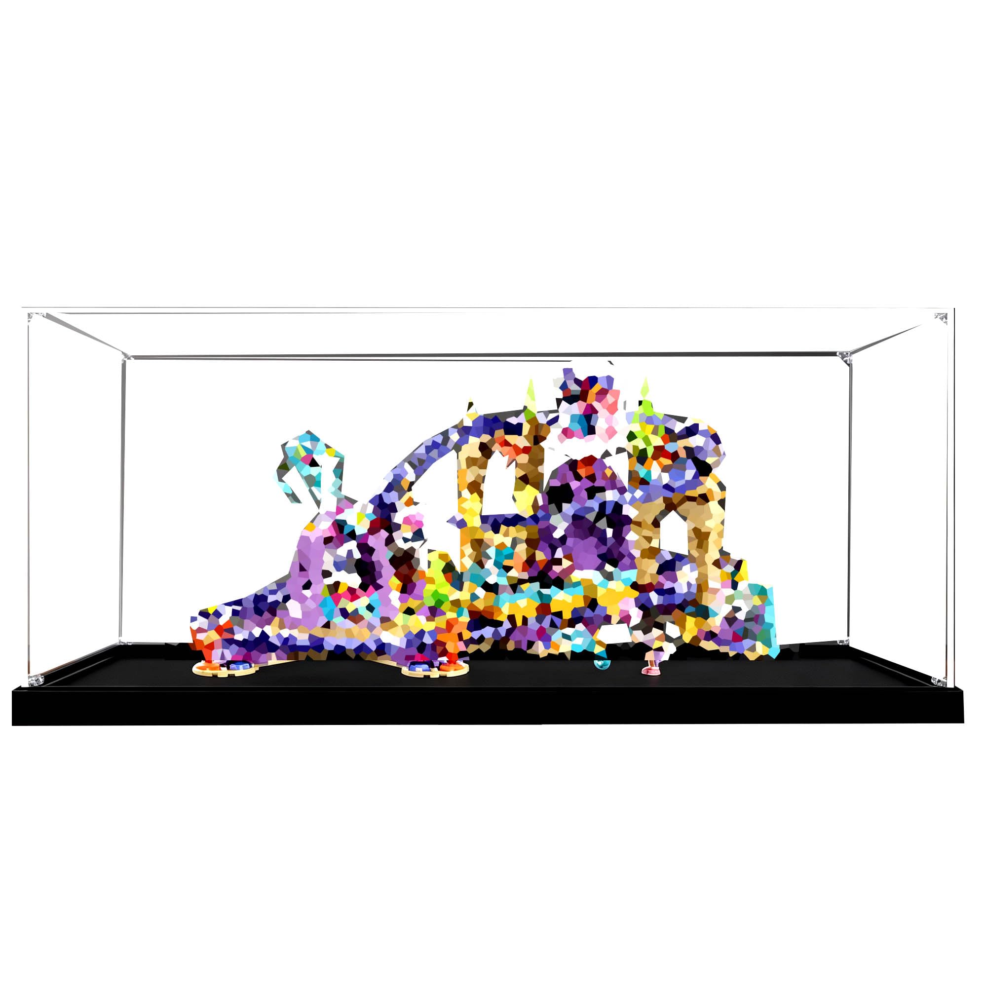 Vetrina in acrilico, adatta per Le-go 42703 Park set (nero, 2 mm) | Vetrina antipolvere per riporre la casa, compatibile con 42703 Roller Coaster Park (solo scatola)