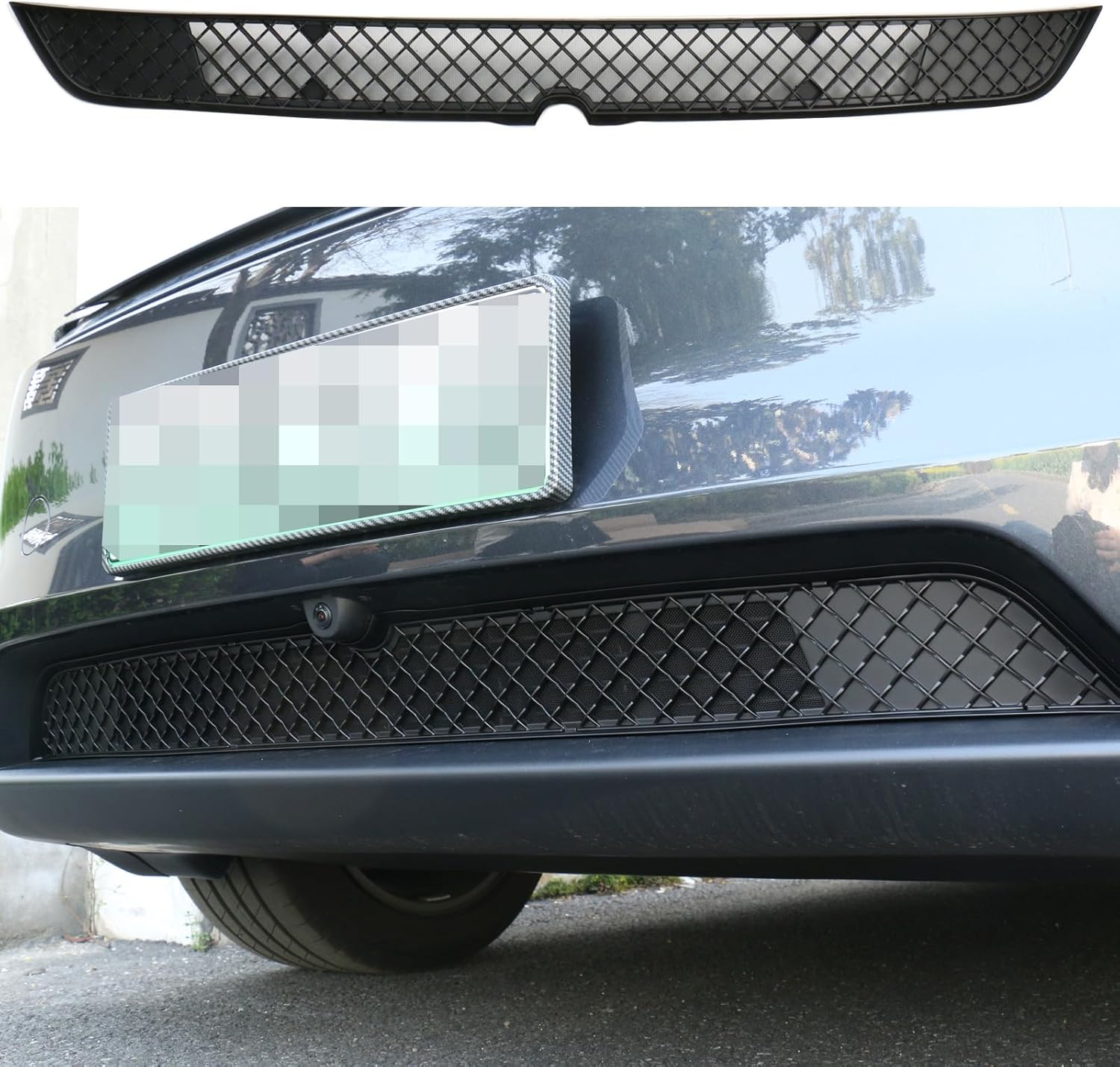Fit 2025 2026 Tesla Model Y Juniper Accessories Front Grill Mesh Grille Grid Inserts Air Inlet Vent Grille Cover Replacement with Removable Mesh (ABS Matte Black, Upgrade Detachable Version) 2025 New MY Juniper(Matte Black)