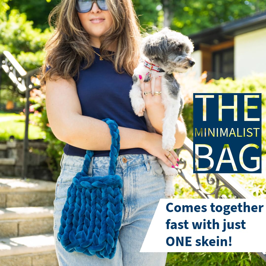 Lion Brand Yarn, Cover Story Cozy Luxe koc do robienia na drutach i szydełkowania, kremowy, 1 opakowanie
