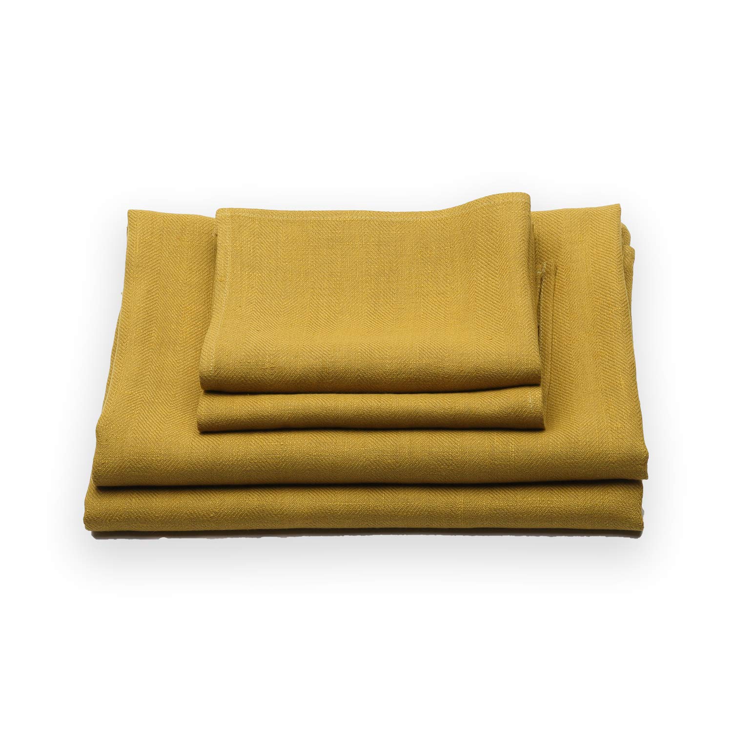 Essuie-mains en lin LinenMe haut de gamme coloris Citrine