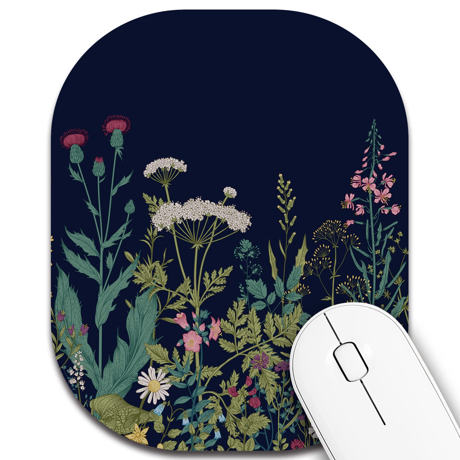 Summer Garden Small Mouse Pad，Mini Mouse Pad 6 x 7 Inch，for Laptop Keyboard Tray Wireless Mouse Home Office Travel，with Non-Slip Rubber Base,