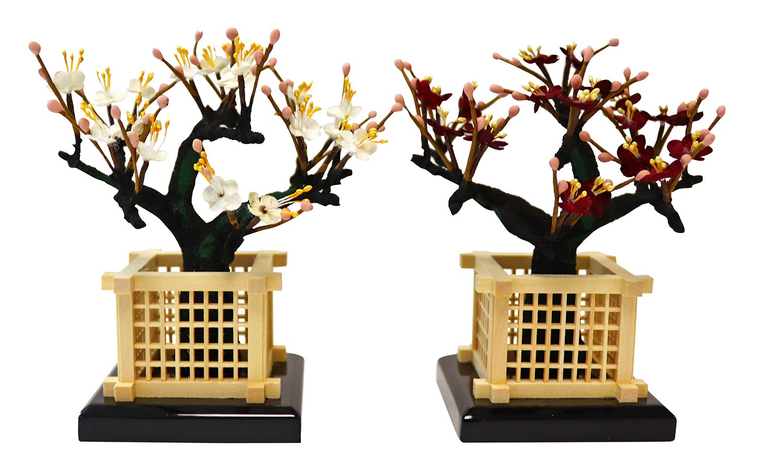 Amazon | ひな人形用道具 桜橘 繭紅白梅 小 W7.5×D7.5×H14㎝ | ひな