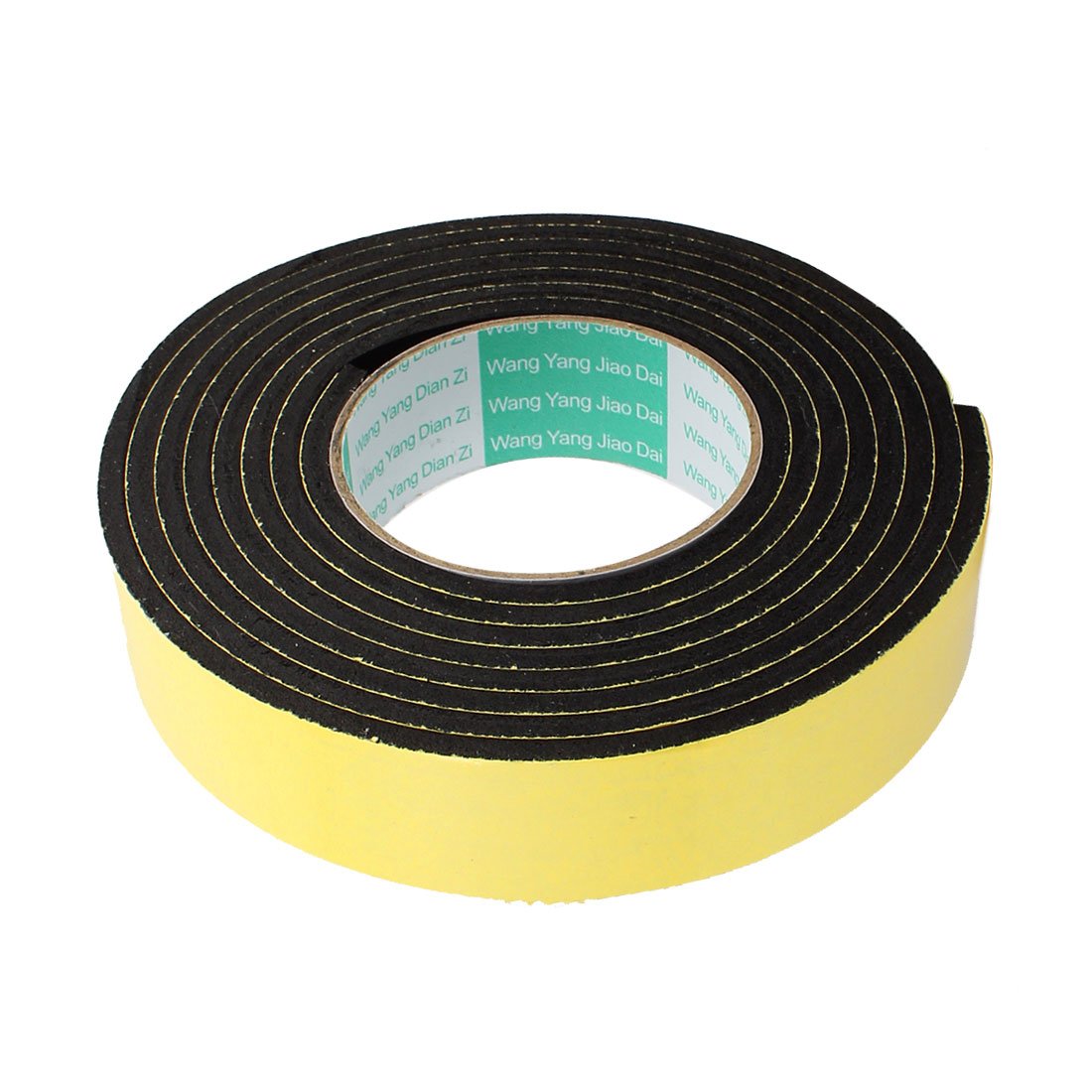 Nastro Biadesivo Resistente,2 Pezzi Nastro Multiuso 3 Metri 30 mm x 5 mm Adesivo monofacciale Spugna Antiurto Giallo Nero