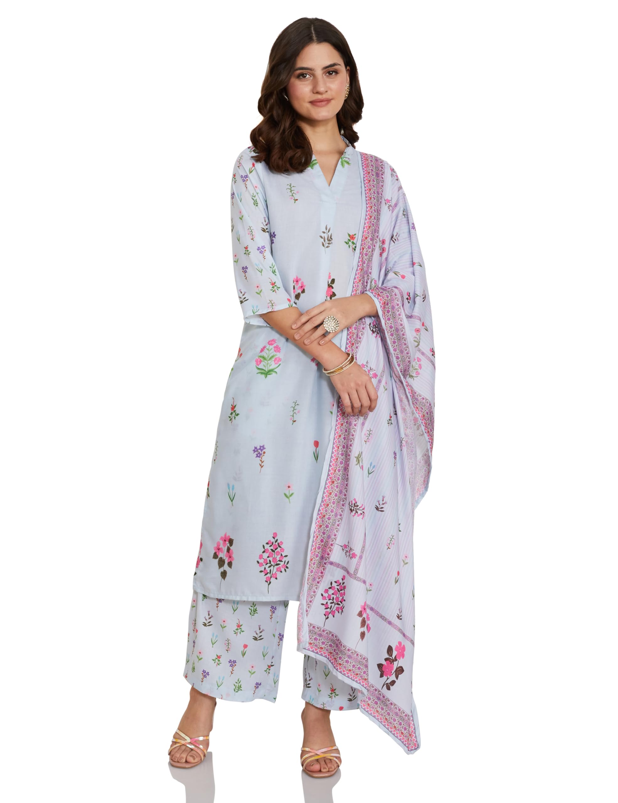 Women Guldasta Print Kurta Pant Set with Dupatta (Available in Plus Sizes)-image-48