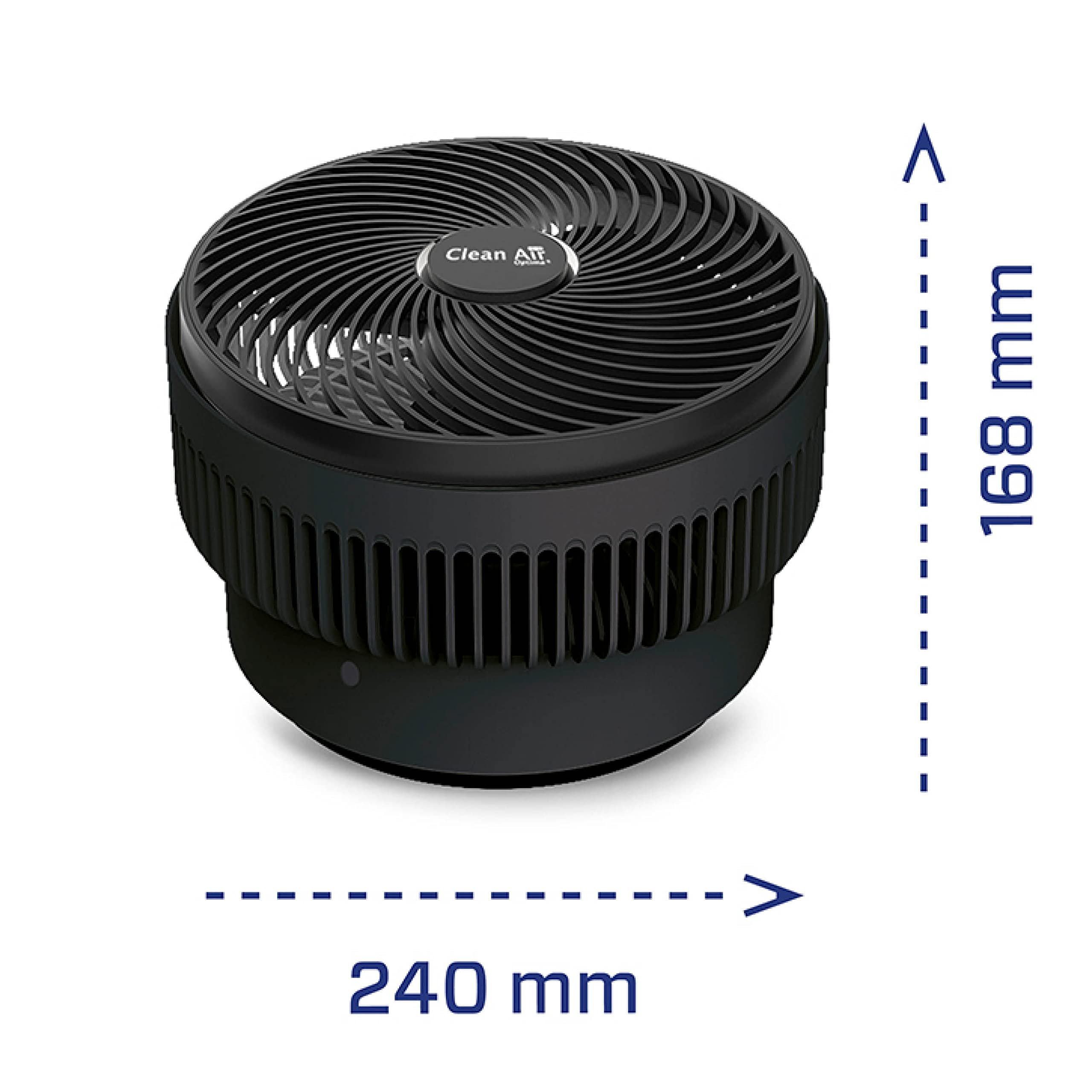 Clean Air Optima CA-404 - Design Zirkulator Ventilator mit Ionisator - Ultraleise automatische Schlafmodus <10dB(A) - Luftgeschwindigkeit bis 7 m/s und Luftdurchsatz: bis 660 m³/h Parent (Schwarz)