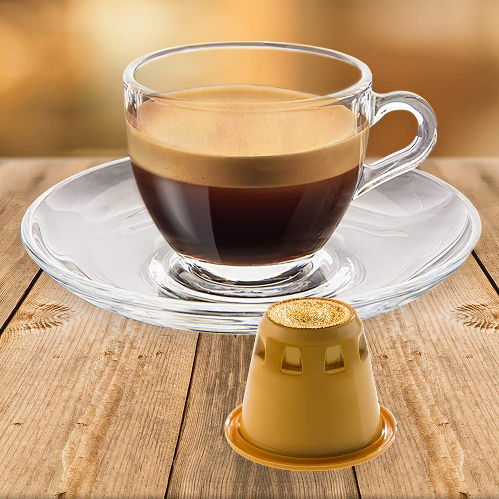 Note d'Espresso - Qualità Oro - Cápsulas de Café - Compatibles con Cafeteras NESPRESSO* - 100 caps (Paquete de 2)