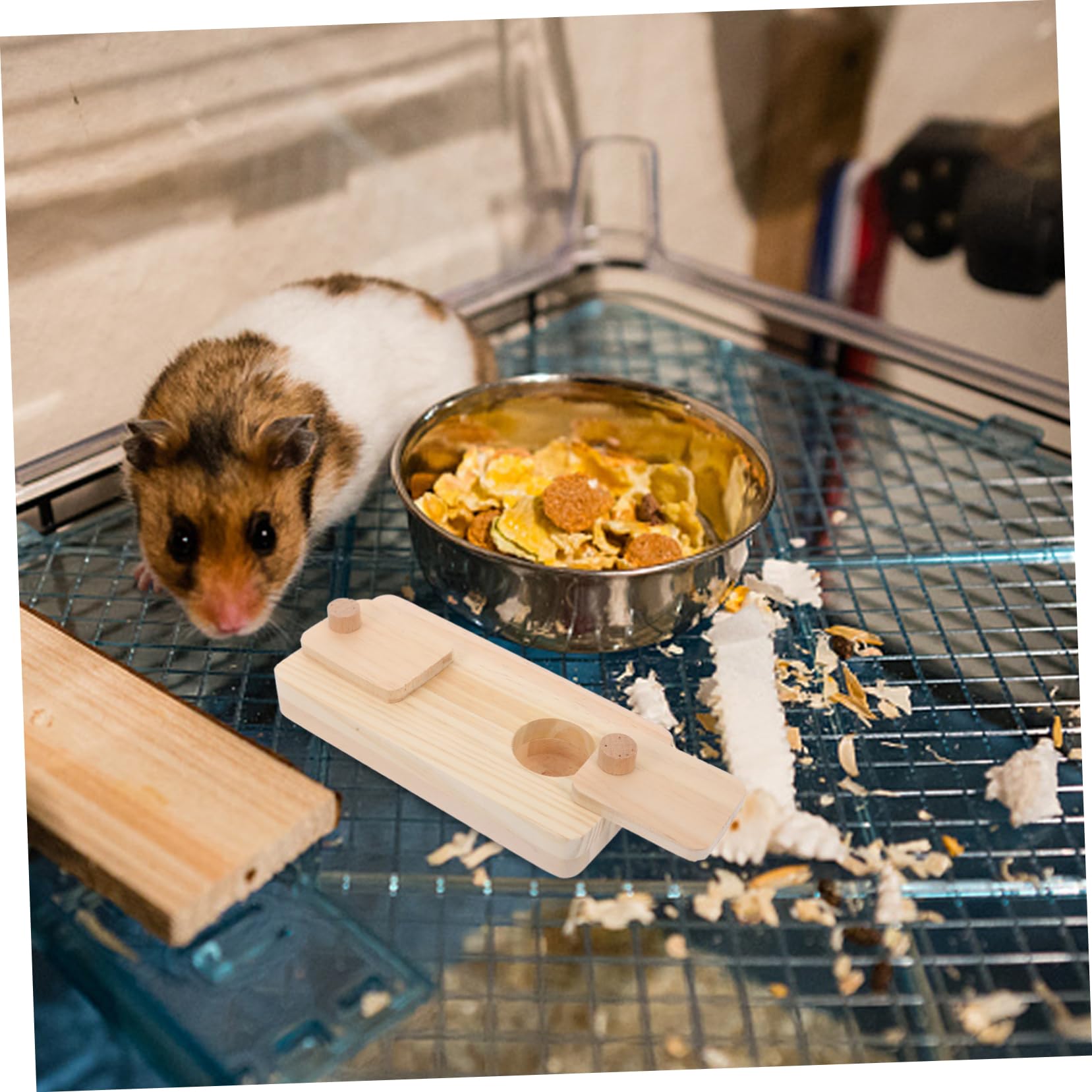 BESPORTBLE 8piezas Juguete Interactivo De Madera para Hamster y Conejos Almacenamiento De Snacks y Golosinas Juguete De Forrajeo para Mascotas Pequeñas