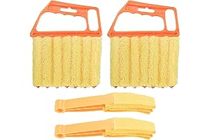 4 Piece Window Blinds Cleaning Tool Set for Venetian Blinds, Shutter Dusters, and More