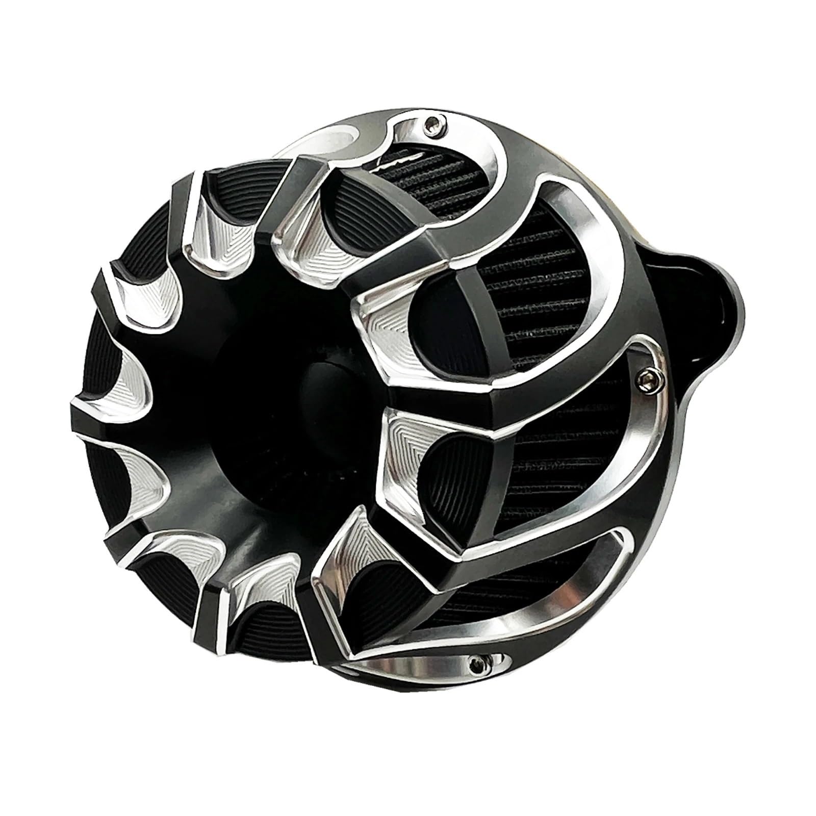 Zestaw filtra powietrza do motocykla Filtr powietrza dolotowego pasuje do Harley Sportster XL 883 1200 M8 Touring Glide Trike Softail Dyna Montaż uniwersalny Konstrukcja dwuwarstwowa stalow(C)