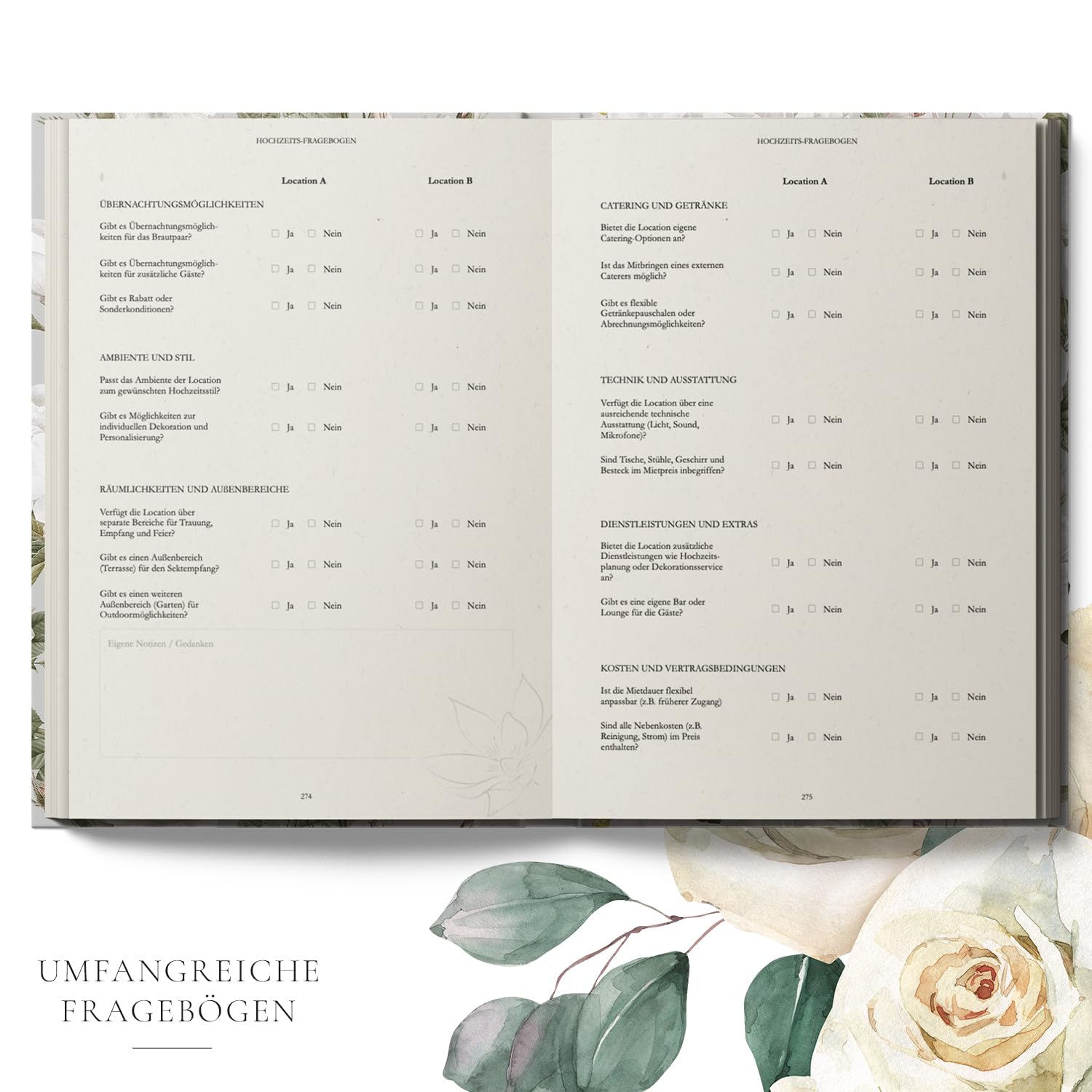 UNSER HOCHZEITSPLANER: Professionelles Arbeitsbuch mit ausführlichem Ratgeber, Memorykeeper auf 540 Seiten DIN A4 Hardcover - inklusive umfangreicher ... für eigene Kreativität (HOCHZEIT ESSENTIALS)