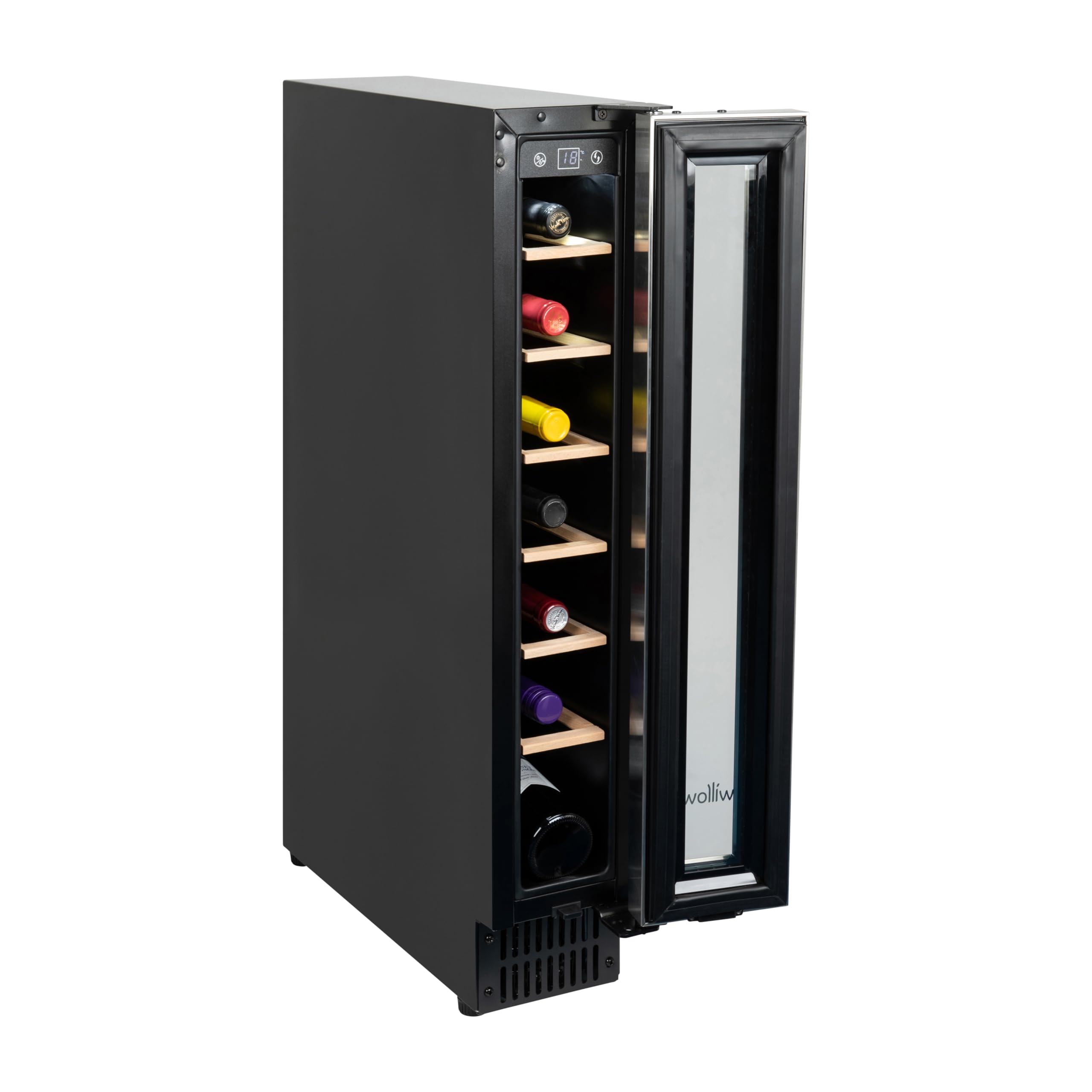 Willow W15WCSS 20L Under Counter Wine Fridge/Wine Cooler, 4* Rating, Digital Display with Touch Control, Ventilated Cooling, 2 Years Warranty - Stainless Steel — view 5