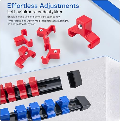 Miniatura 5 de Organizador de enchufes, 9 soportes de enchufe de acrilonitrilo butadieno estireno, 12 pulgada, 38 pulgadas y 14 pulgadas, soportes de enchufe de