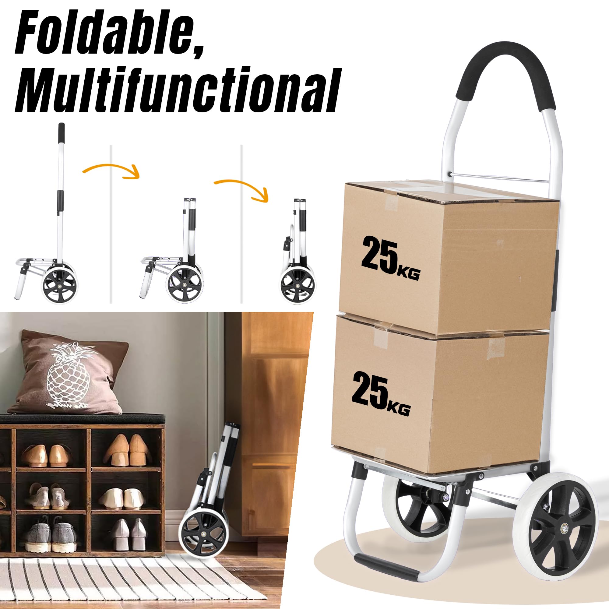 Eskey Carro de protección para boodschappentrolley Met koelvak – Resistente al Agua – Ovouwbare Boodschappenwagen – Grote Wielen (Forest Green)