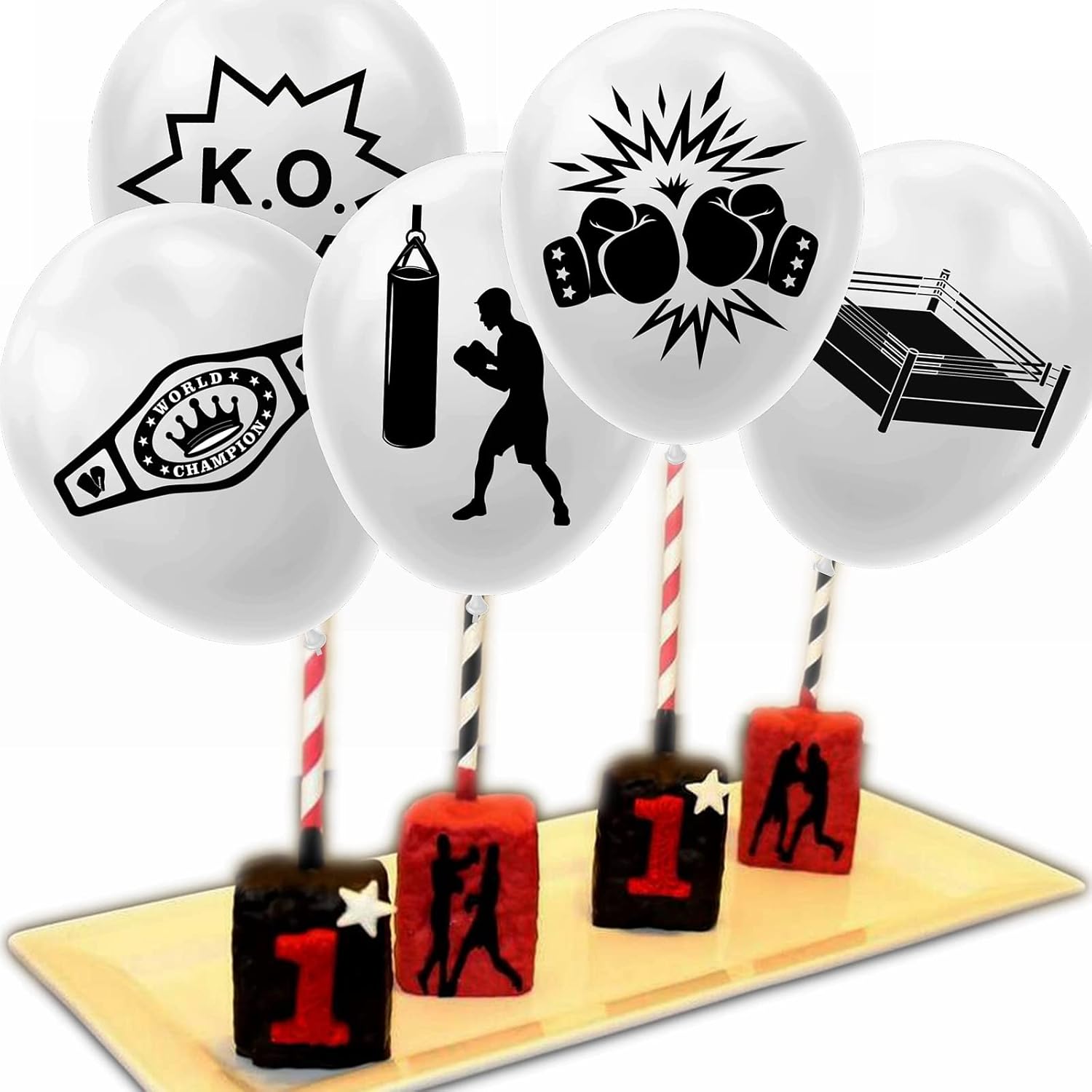 Boxing Latex Balloons Boxing Glove Boxing Match Party Balloons Sport