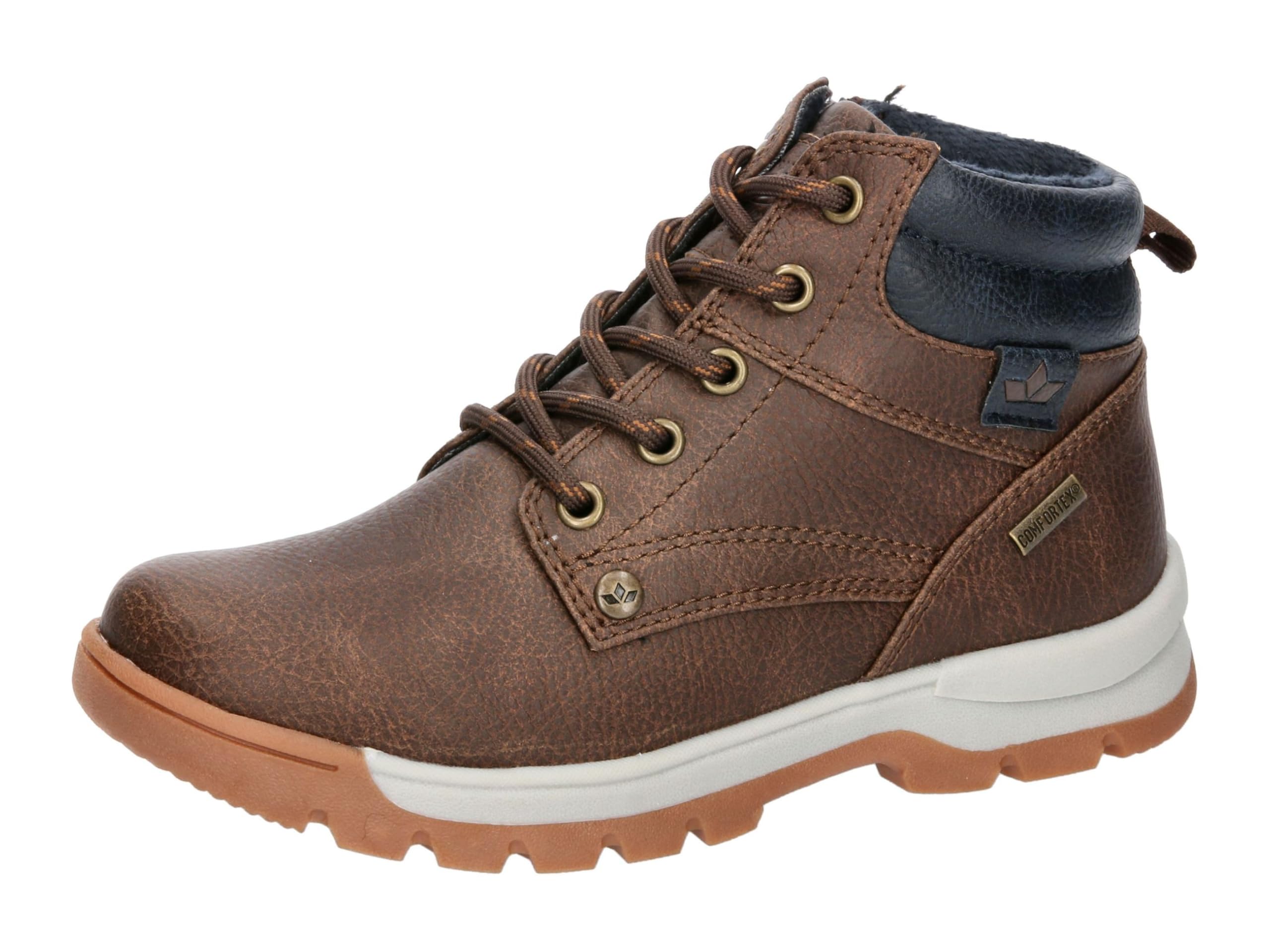 Lico Boys Felipe Snow Boots, Brown navy, 3.5 UK