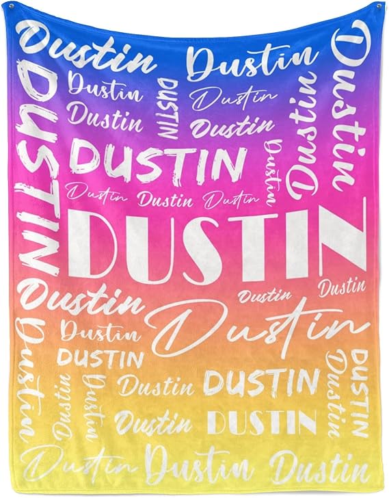 Name Blanket Personalized Name Blanket Customized Blanket with Name Text for Adult Kid Birthday Christmas Mothers Fathers Valentines Day Gift