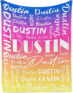 Name Blanket Personalized Name Blanket Customized Blanket with Name Text for Adult Kid Birthday Christmas Mothers Fathers Valentines Day Gift
