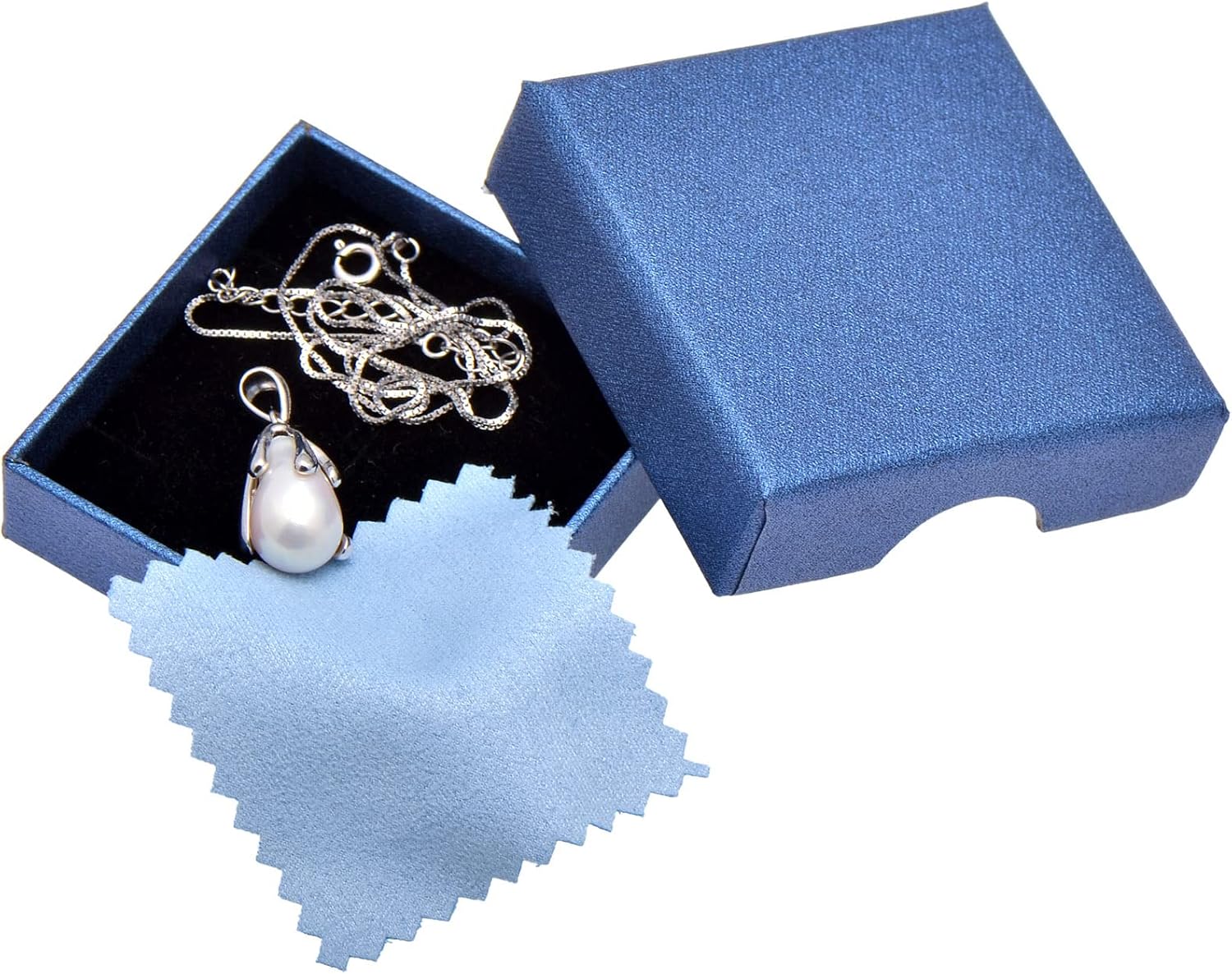 925 Sterling Silver Dripping on Cultured Freshwater Baroque Pearl Pendant Necklace, White Gold Plated