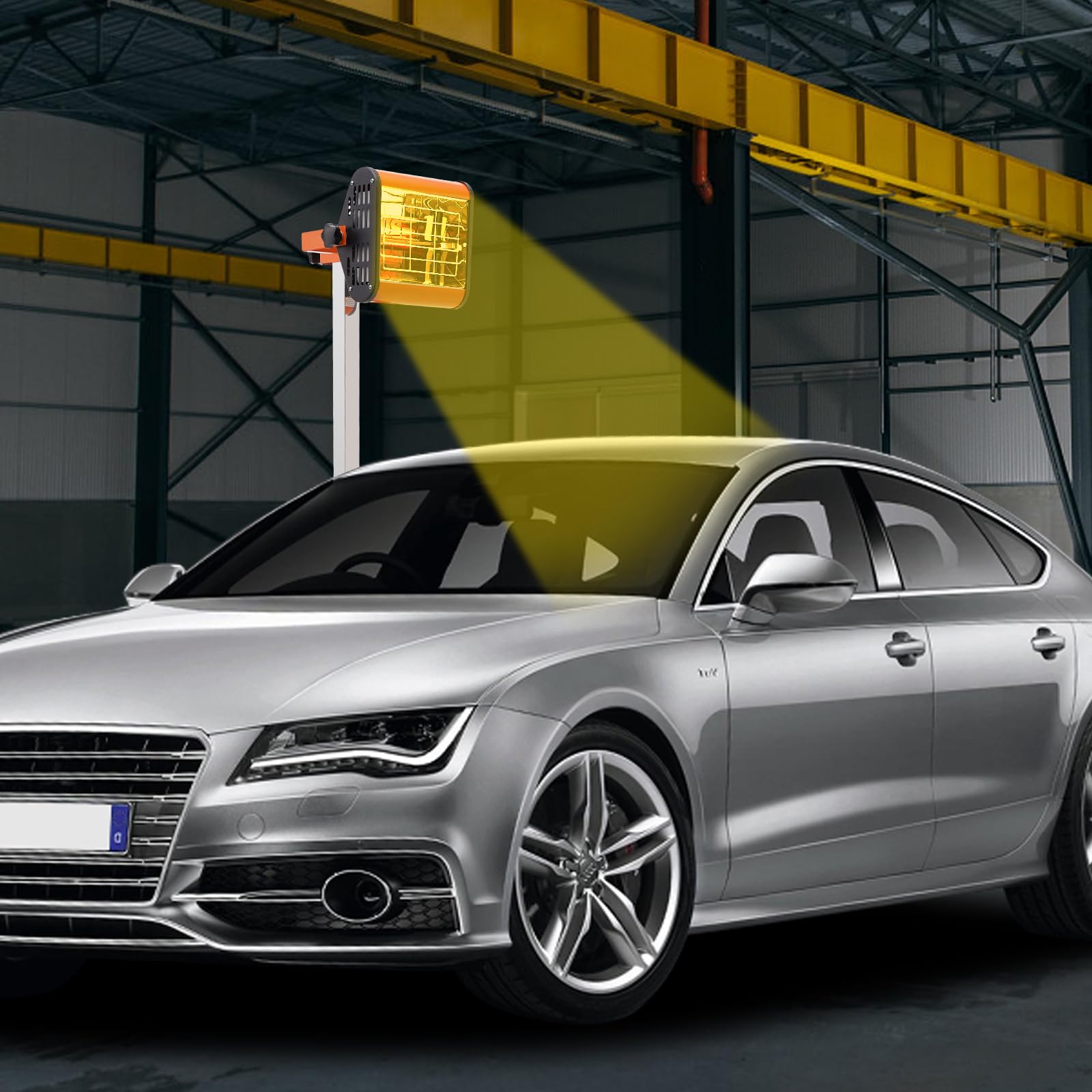 sertheha Paint Curing Baking Lamp, 800W110V Short Wave Infrared Paint Drying Lamp for Car Paint Spray Body Repair, Infrared Paint Dryer with Smart Timer and Height Adjustable