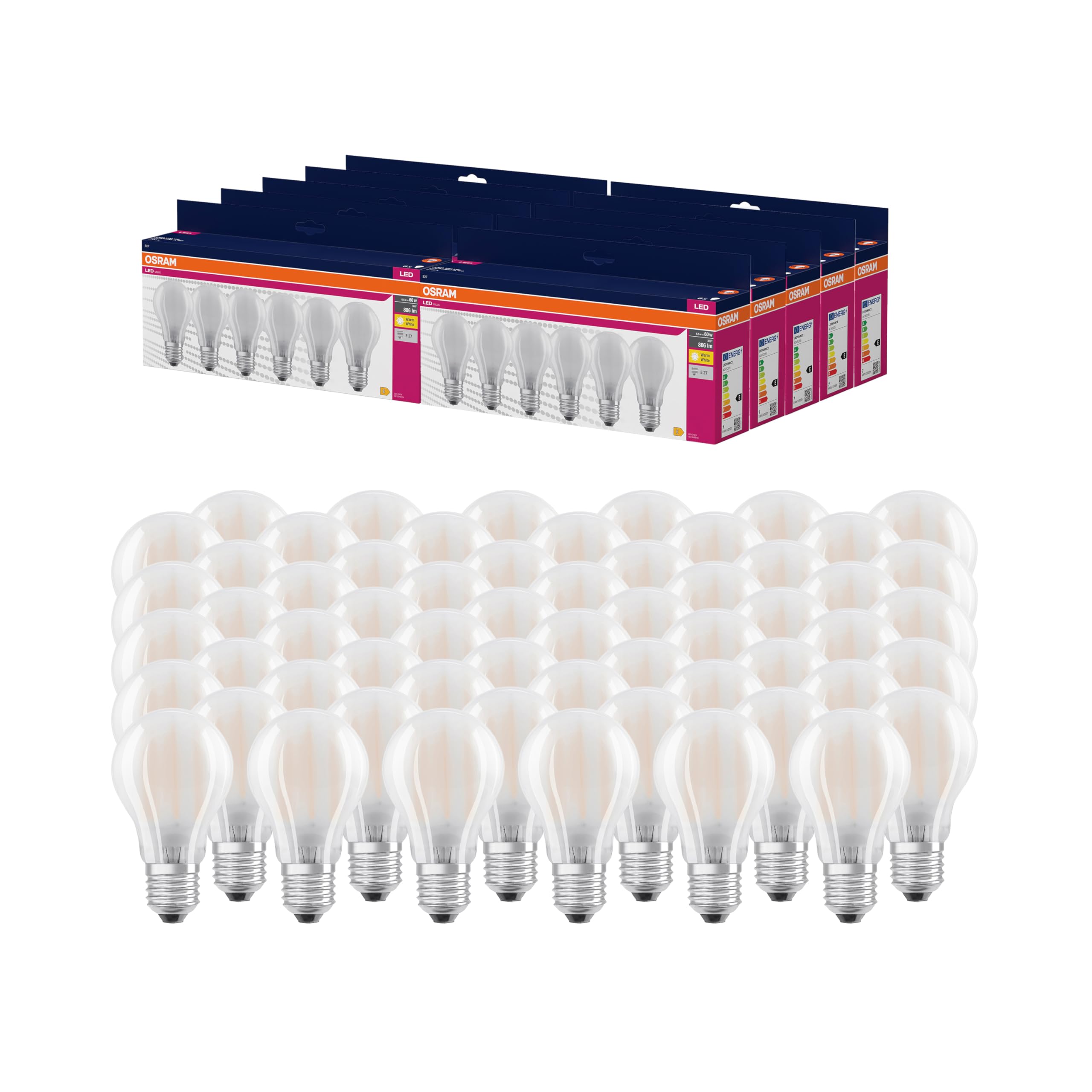 OSRAM LED Star VALUE A60, paquete de 60 bombillas, reemplaza bombillas | , LED Lamps, 60.00 Millimetres dia, , Paquete de 60
