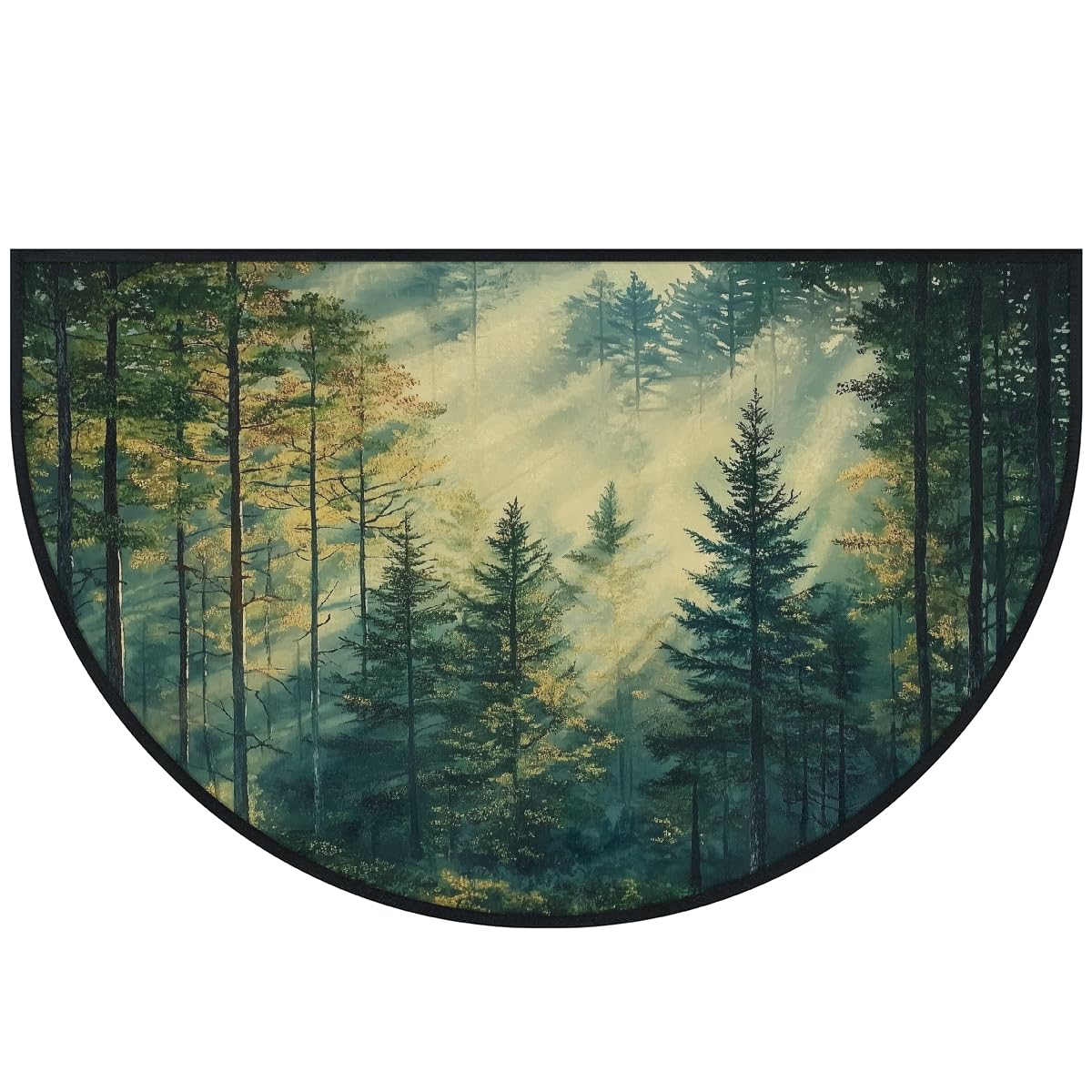 Tapis de porte extérieur et intérieur forêt pour valoriser le seuil
