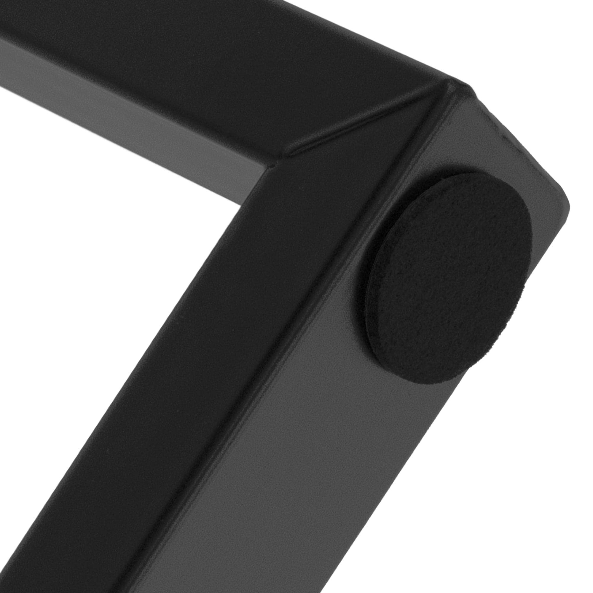 ML-Design Set 2x Base de Mesa en V 44 x 72 cm Soporte Angular Negro Mate de Metal Acero Recubierto de Polvo Bastidor para Escritorio Pata para Consola Sostén para Tablero Pie Armazón Diseño Industrial