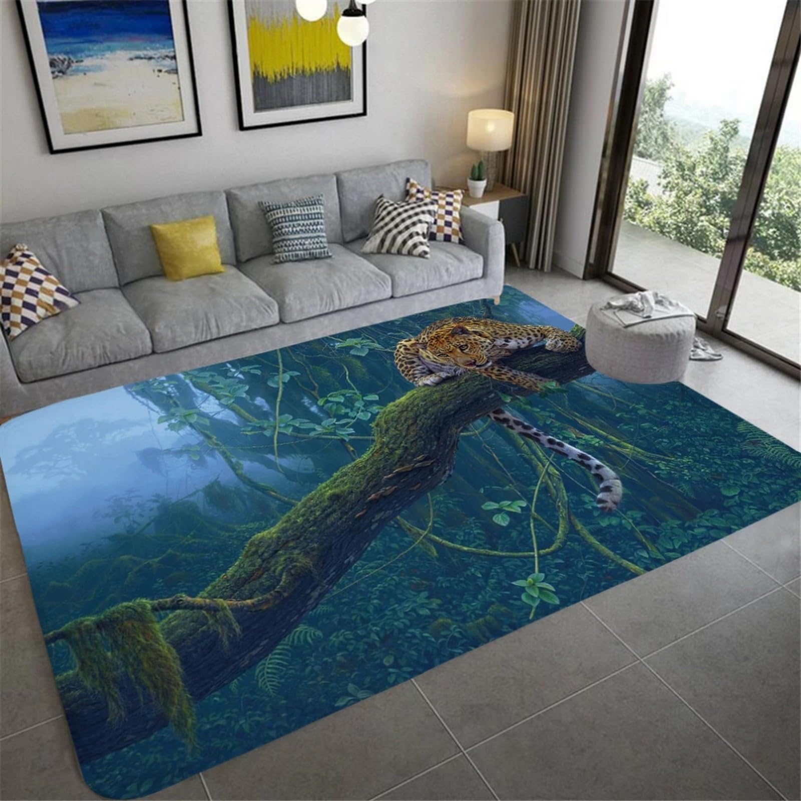 Tapis de la chambre des enfants tigre 3D pour créer un espace de jeu