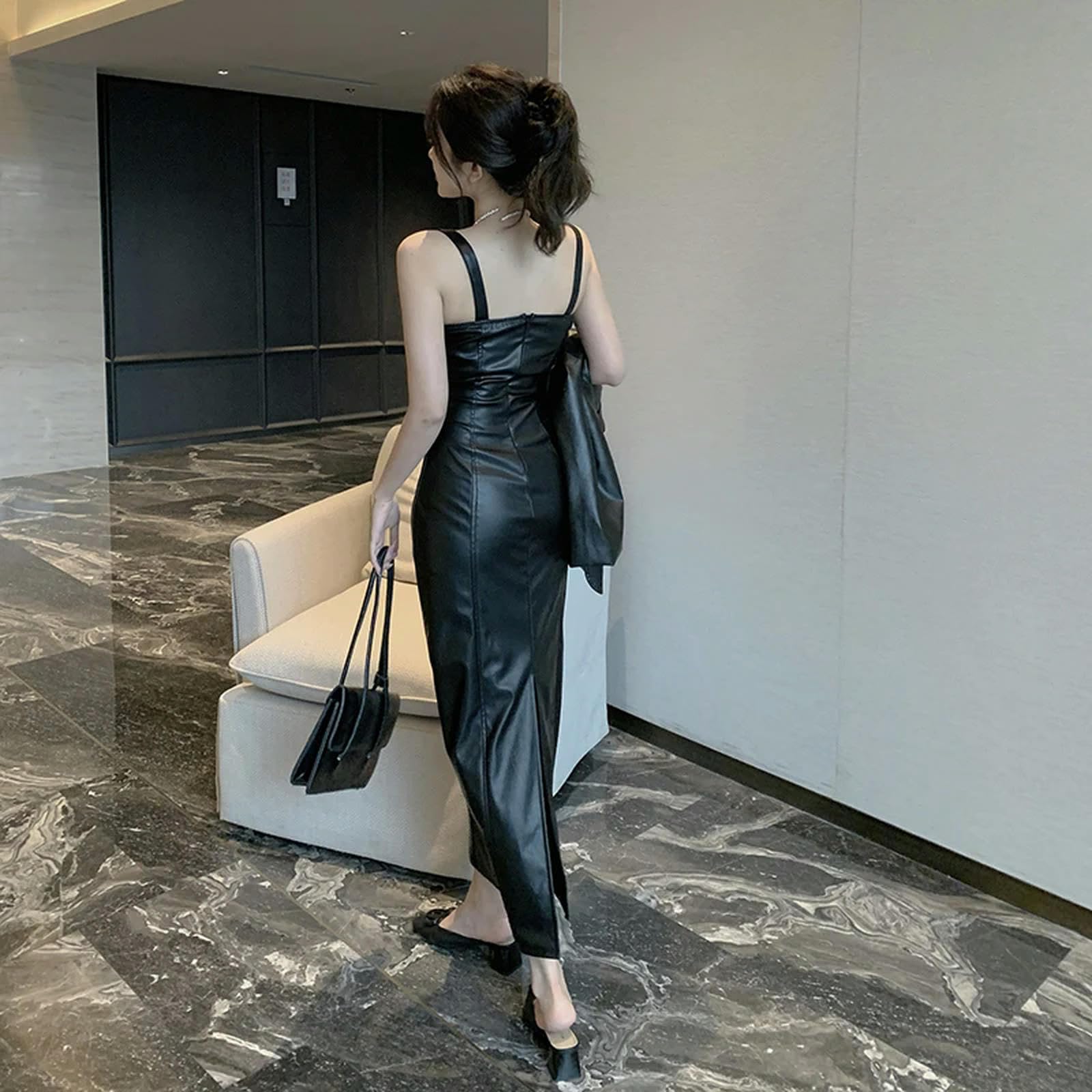 Vestido Corto de Fiesta Negro con Sujetador Push up y microvestido -Negro-L