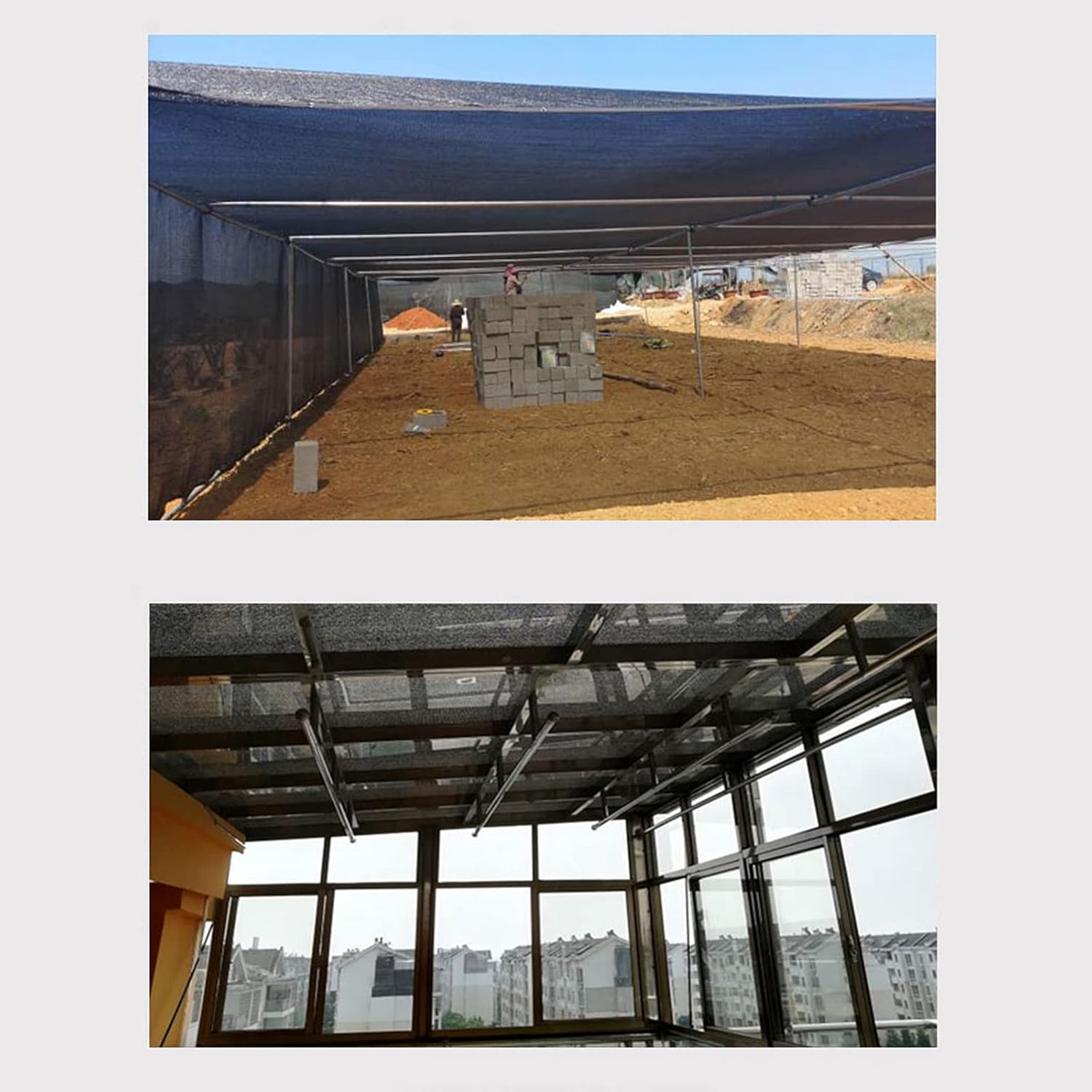 Water Permeable 80% UV Resistant Shade Cloth,6-Pin Encryption Sun Shade Sail,Black Breathable Shade Netting,Shade Mesh Tarp for Garden Plants Outdoor Car Roof Balconies (4x4m/13x13ft)