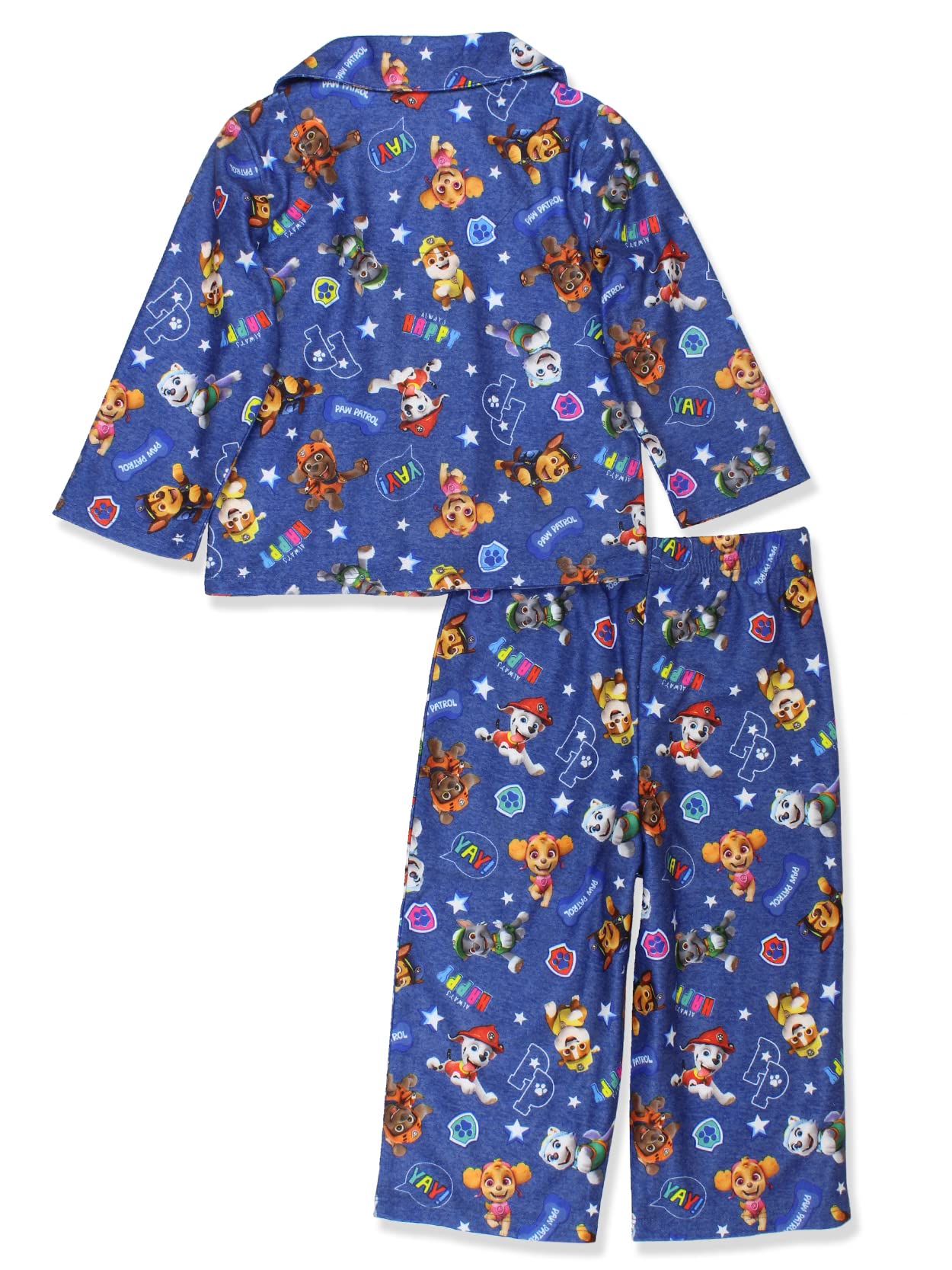 Conjunto de pijama de franela Paw Patrol para niños pequeños