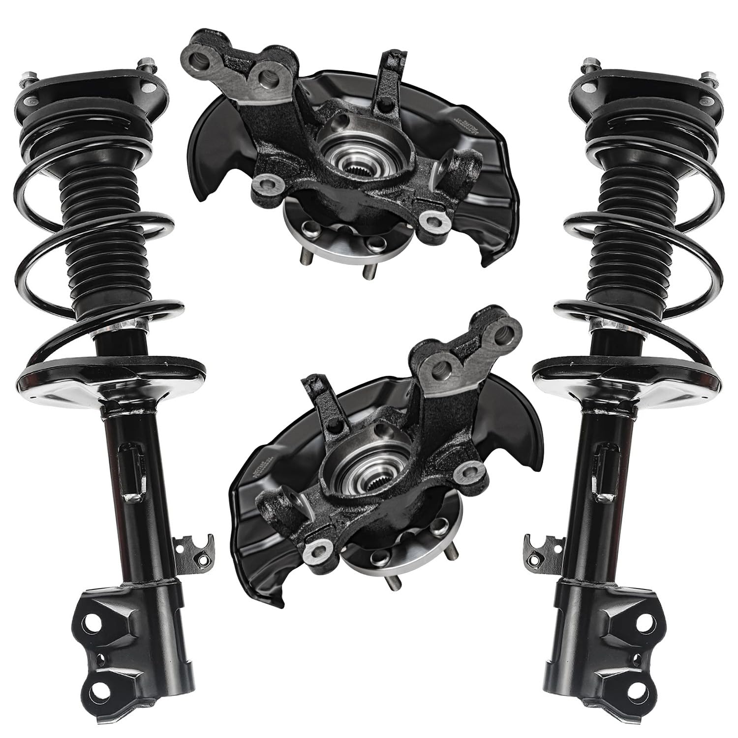 Detroit Axle - Front 4pc Steering Knuckles Kit for 09-13 Toyota Corolla