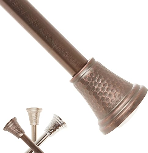 Hillcrest Home - Barra de cortina de ducha ajustable de 42 a 72 pulgadas barras de cortina de tensión ajustables sin taladrar resistente al óxido y