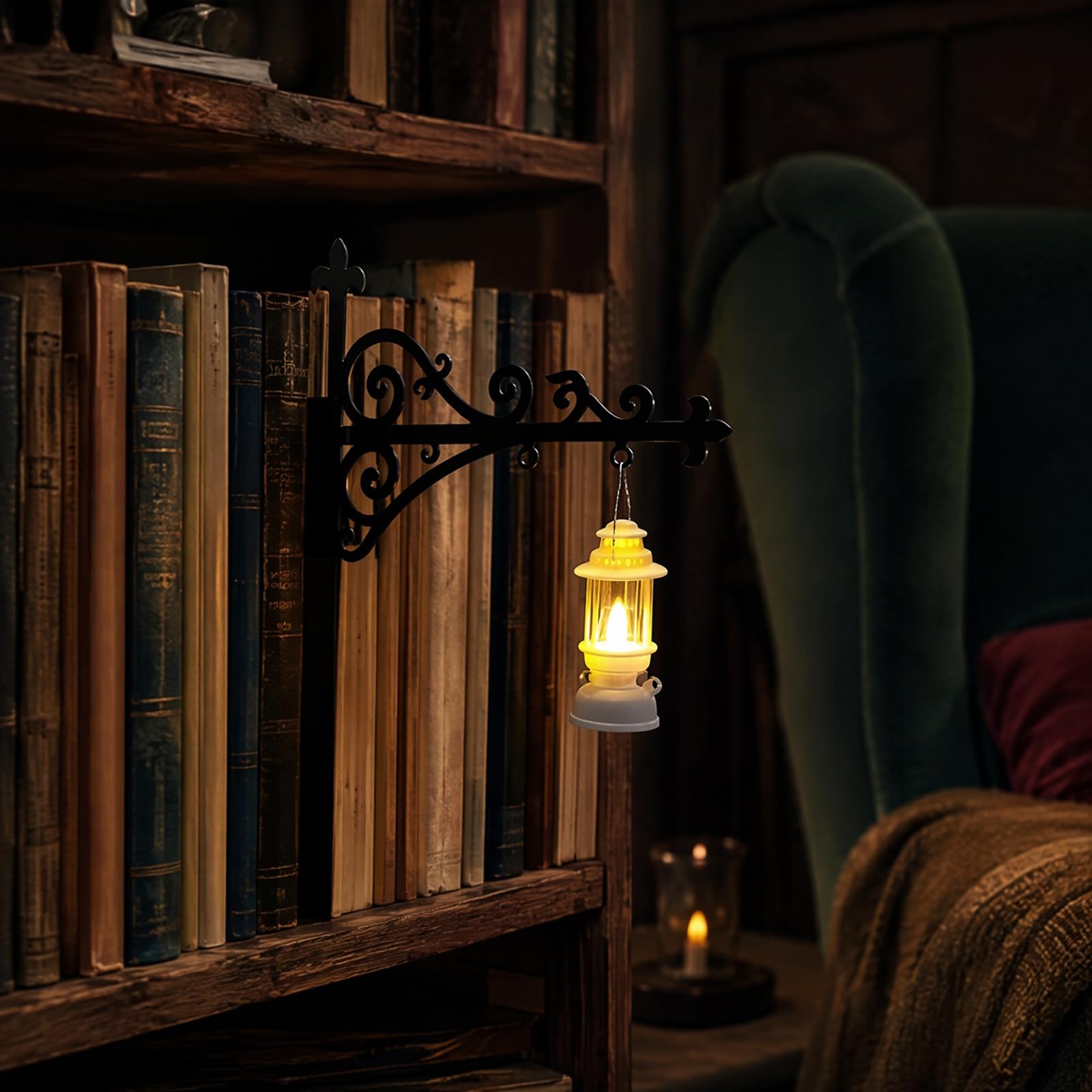 Library Lantern Mini Bookshelf Lamp Multifunctional Decorative Bookshelf
