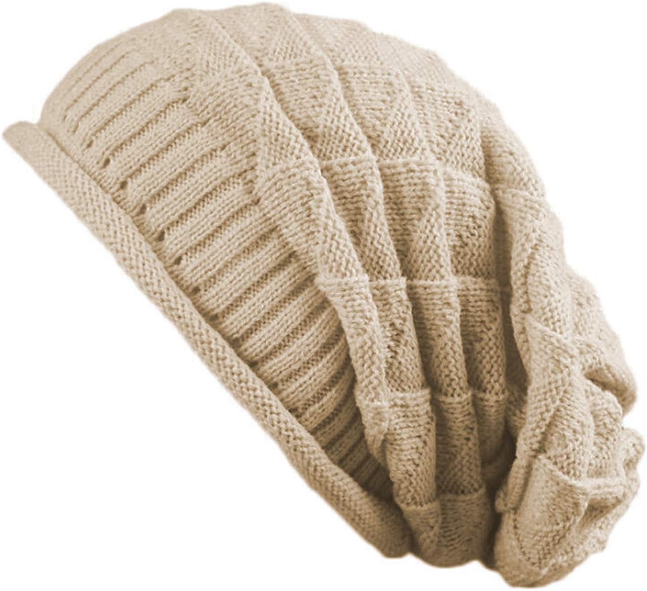 Jiuhong Women Knit Beanie Baggy Oversize Winter Warm Hat Soft Slouchy Beanie Skully Cap