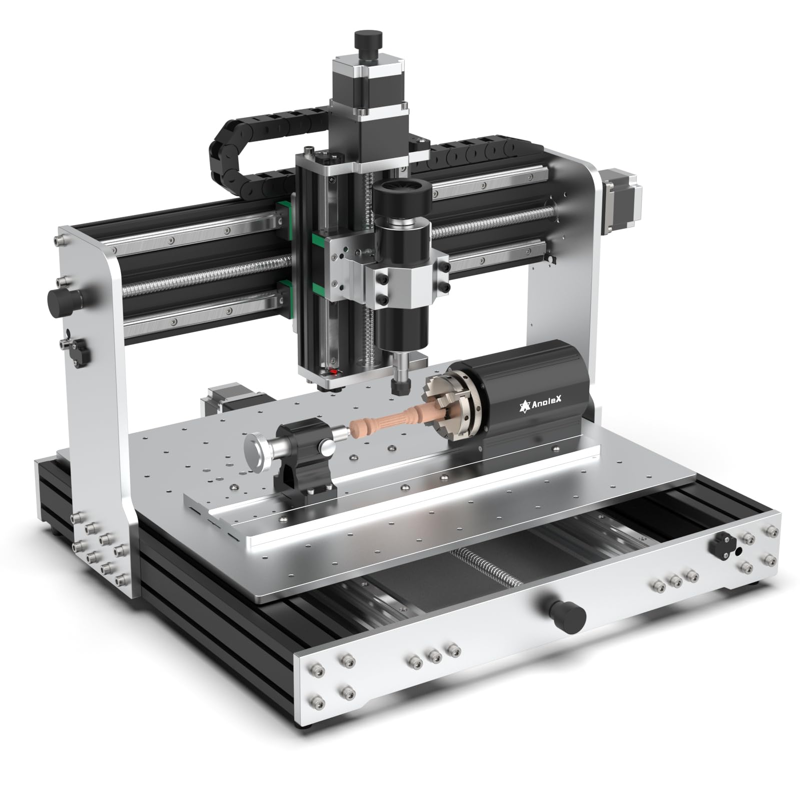 Modulo rotativo 4 ° asse per 4030-Evo Ultra/4030-Evo Ultra2, con riduttore armonico industriale 50:1, Gamma di serraggio: Lunghezza 20-260mm, Diametro 2-67mm