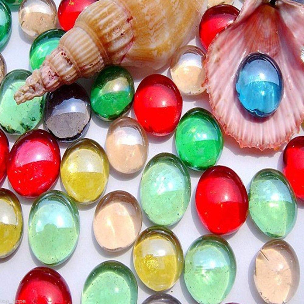 Ciottoli Di Vetro Per La Decorazione Di Acquari, Decorazioni Per La Casa Ghiaia Per Acquari Pietre Perline Pepite E Pietre Preziose Di Cristallo Ciottoli Colorati 70 90 Pezzi