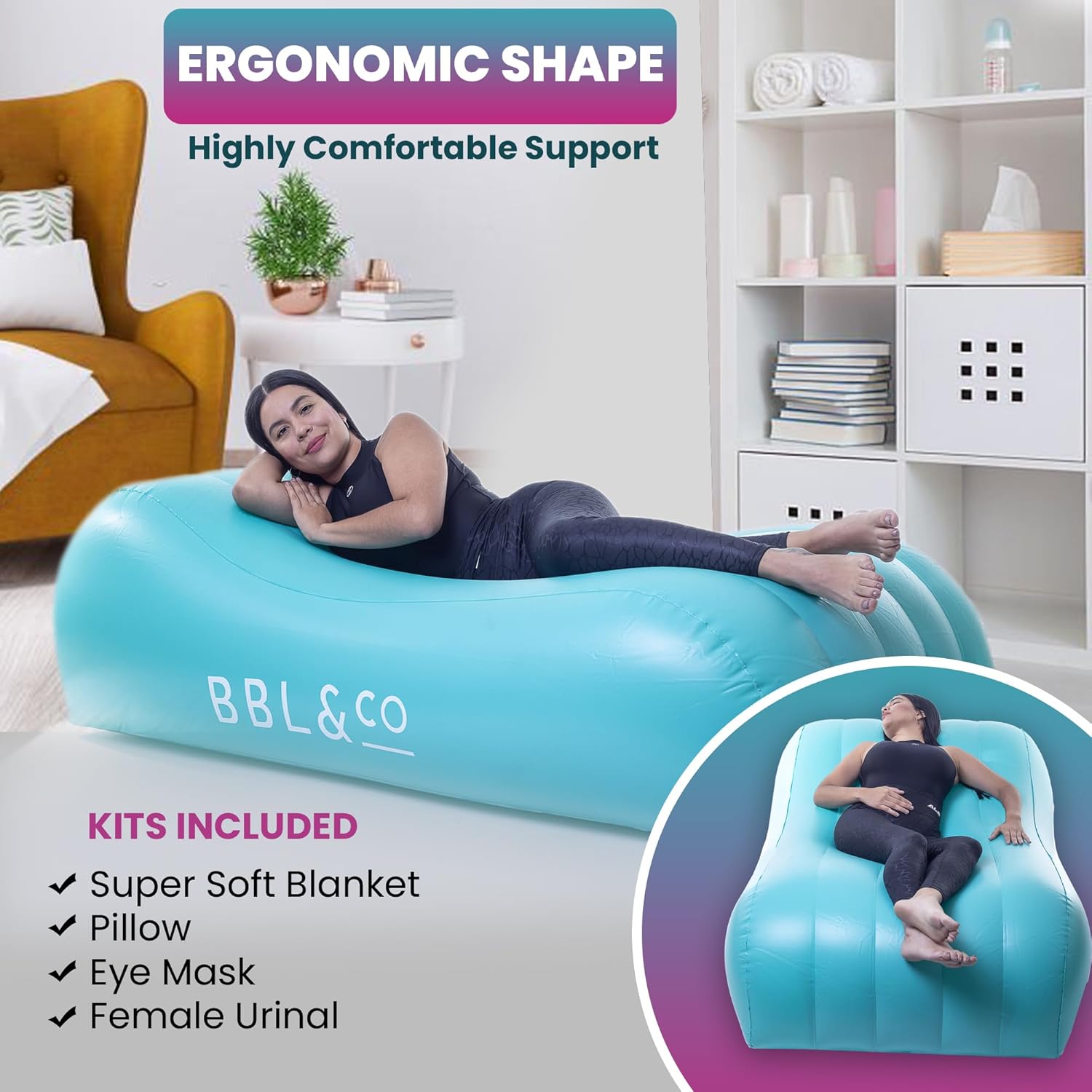 BBL & CO BBL Bed Inflatable BBL Mattress with Hole After Surgery for