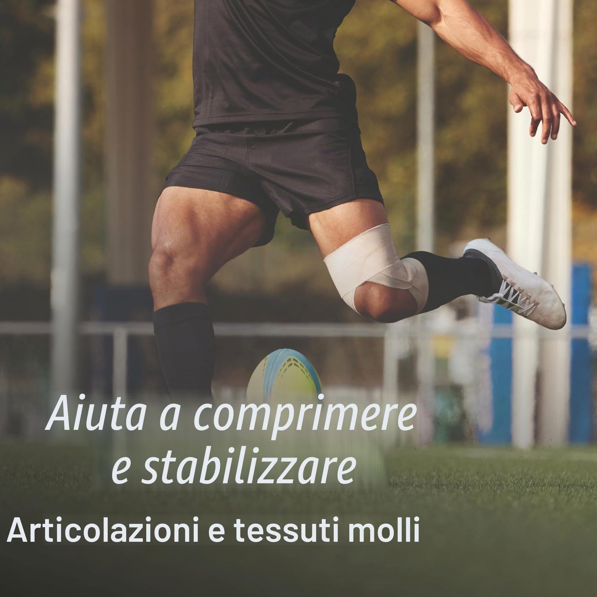 Tensoplast by Actimove Sports Edition EAB Nastro per compressione stabile, con supporto medio per articolazioni, 10 cm x 4,5 m, crema, 1 rotolo