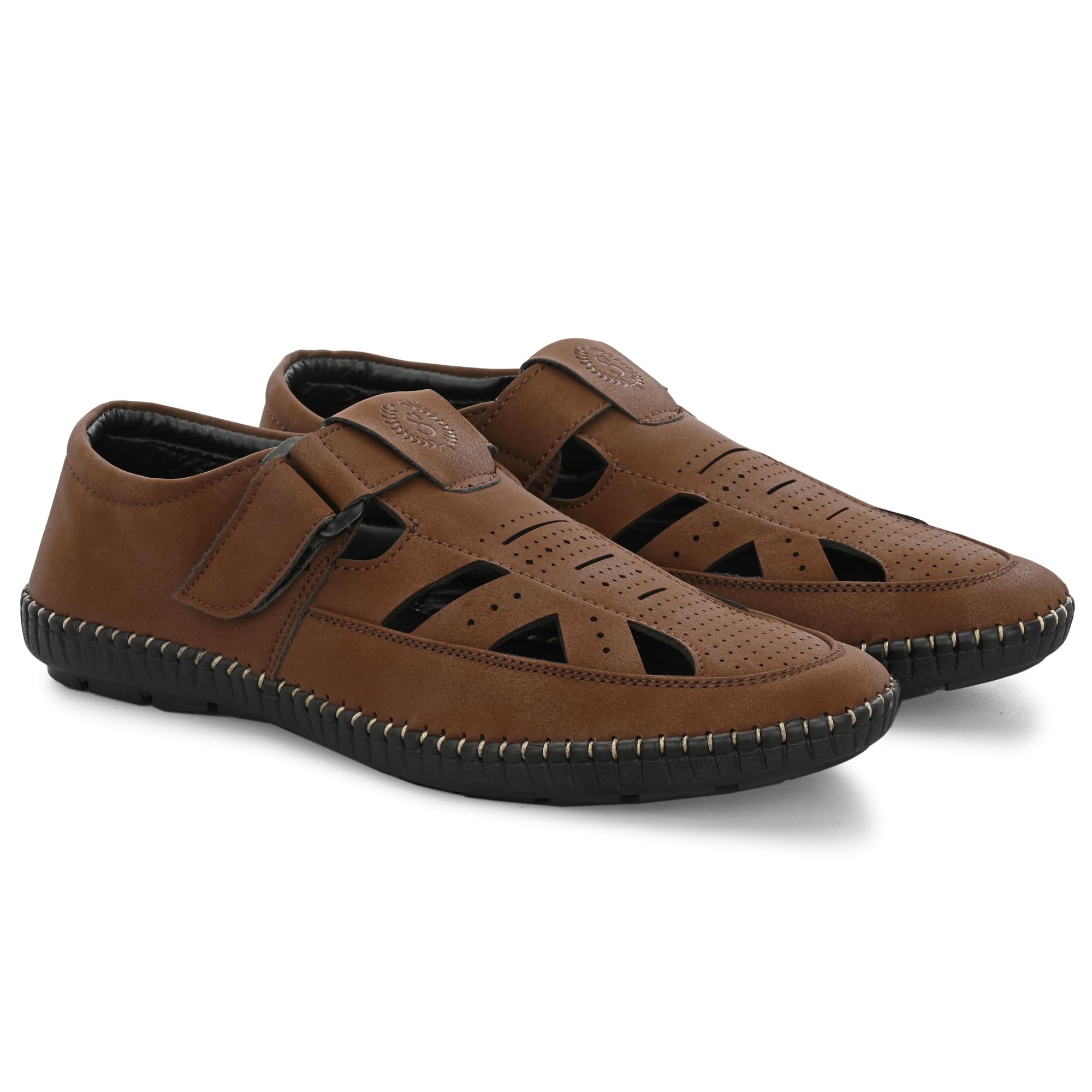 misty enterprises Men's Men’s Suede Leather Sandals – Lightweight, Durable, and Comfortable Casual Sandals for Everyday Wear, Travel, and Outdoor-picture-19