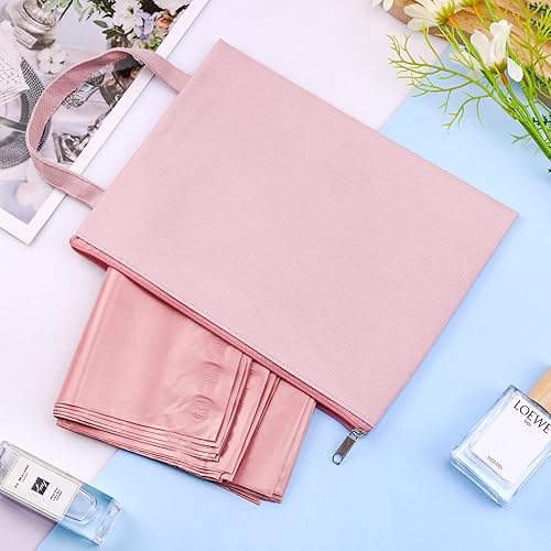 Miniatura 3 de Bolsas de eliminación de servilletas sanitarias, 100 bolsas de eliminación personal, tira autoadhesiva, olor sellado, bolsa de tela rosa para colgar