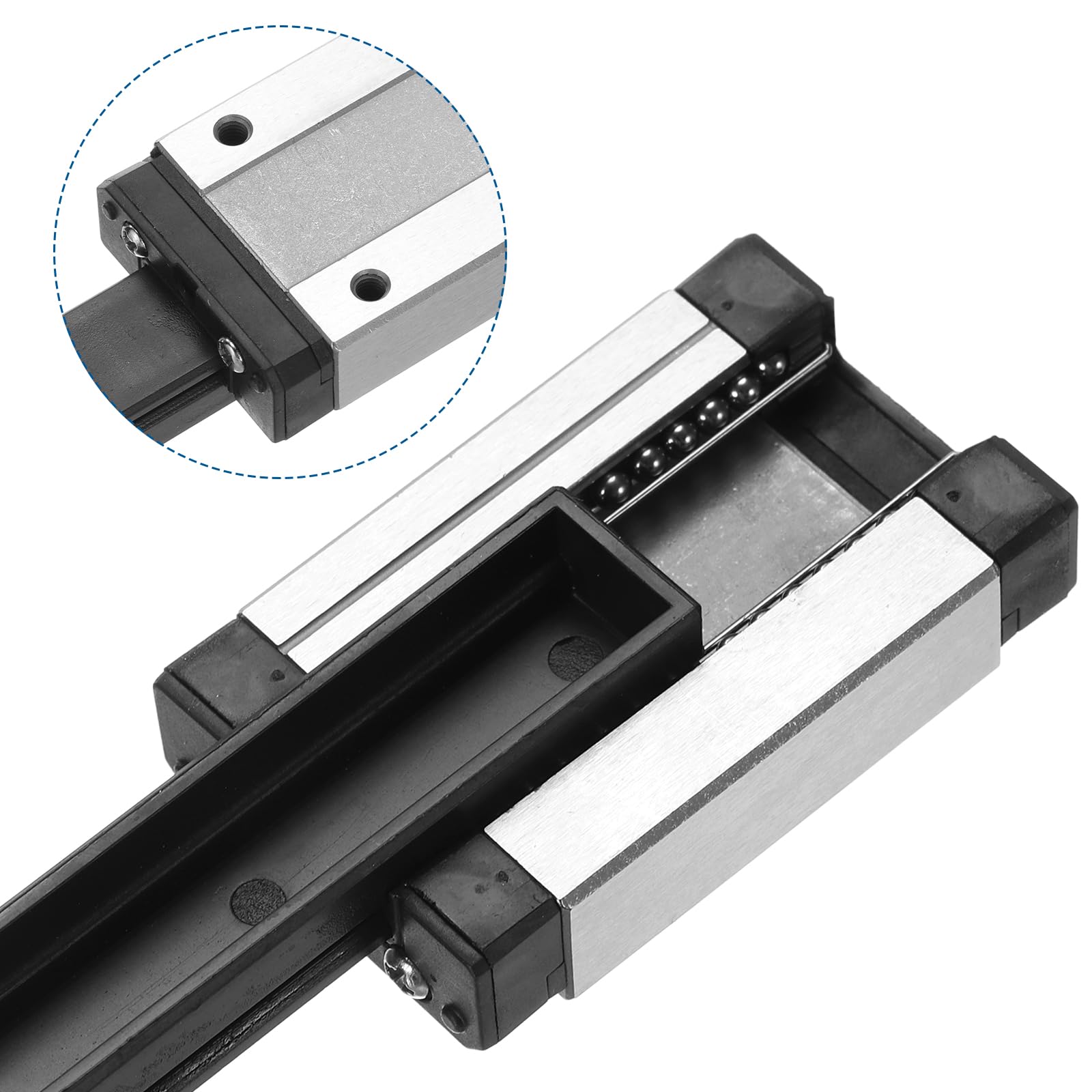 CNCMANS 4 guide lineari MGN12, 350 mm, in acciaio inox, guida lineare da 350 mm, con MGN12H, cuscinetti lineari per stampe 3D CoryXYZ (MGN12H, 350 mm, tipo H